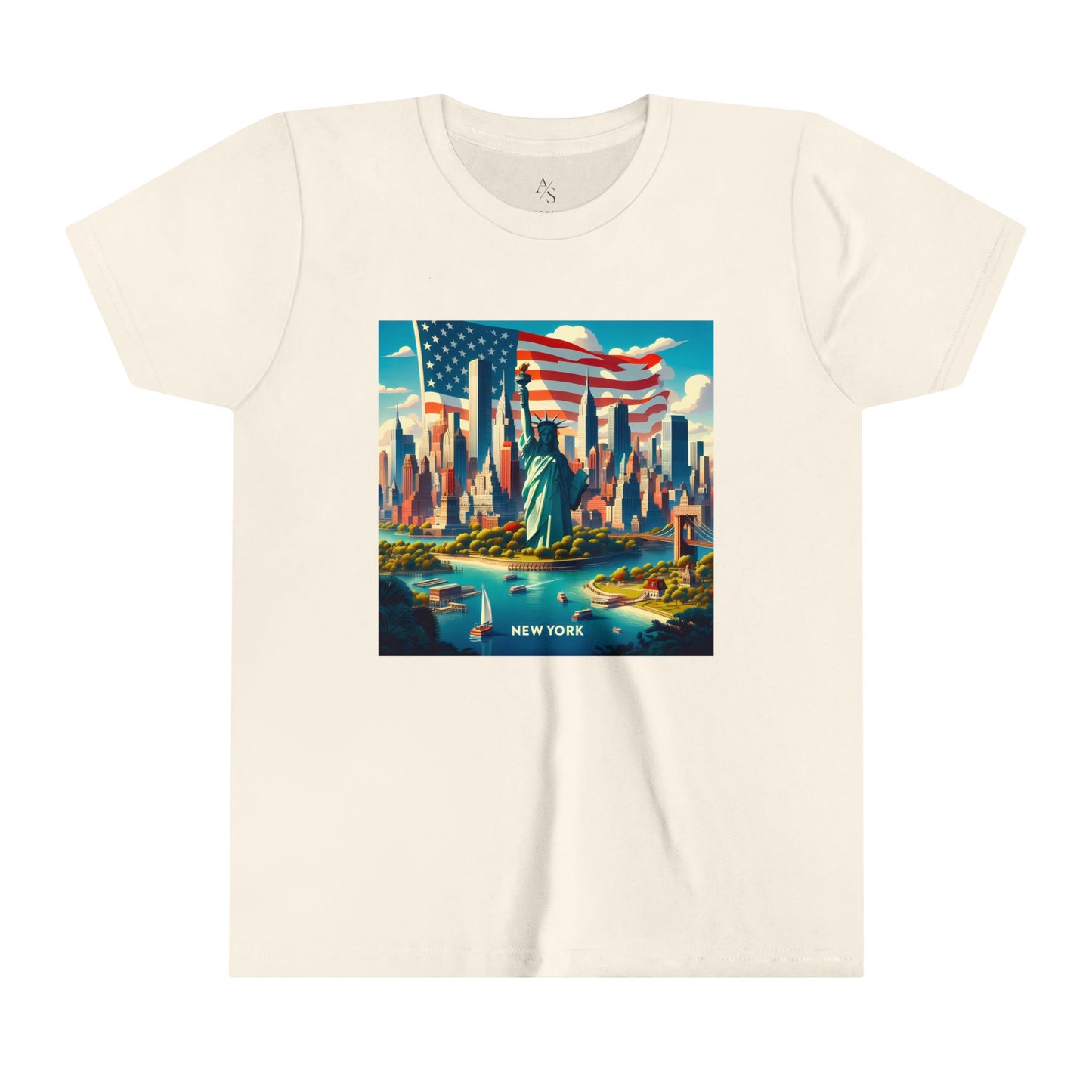 New York Disney Pixar Style Youth Short Sleeve Tee