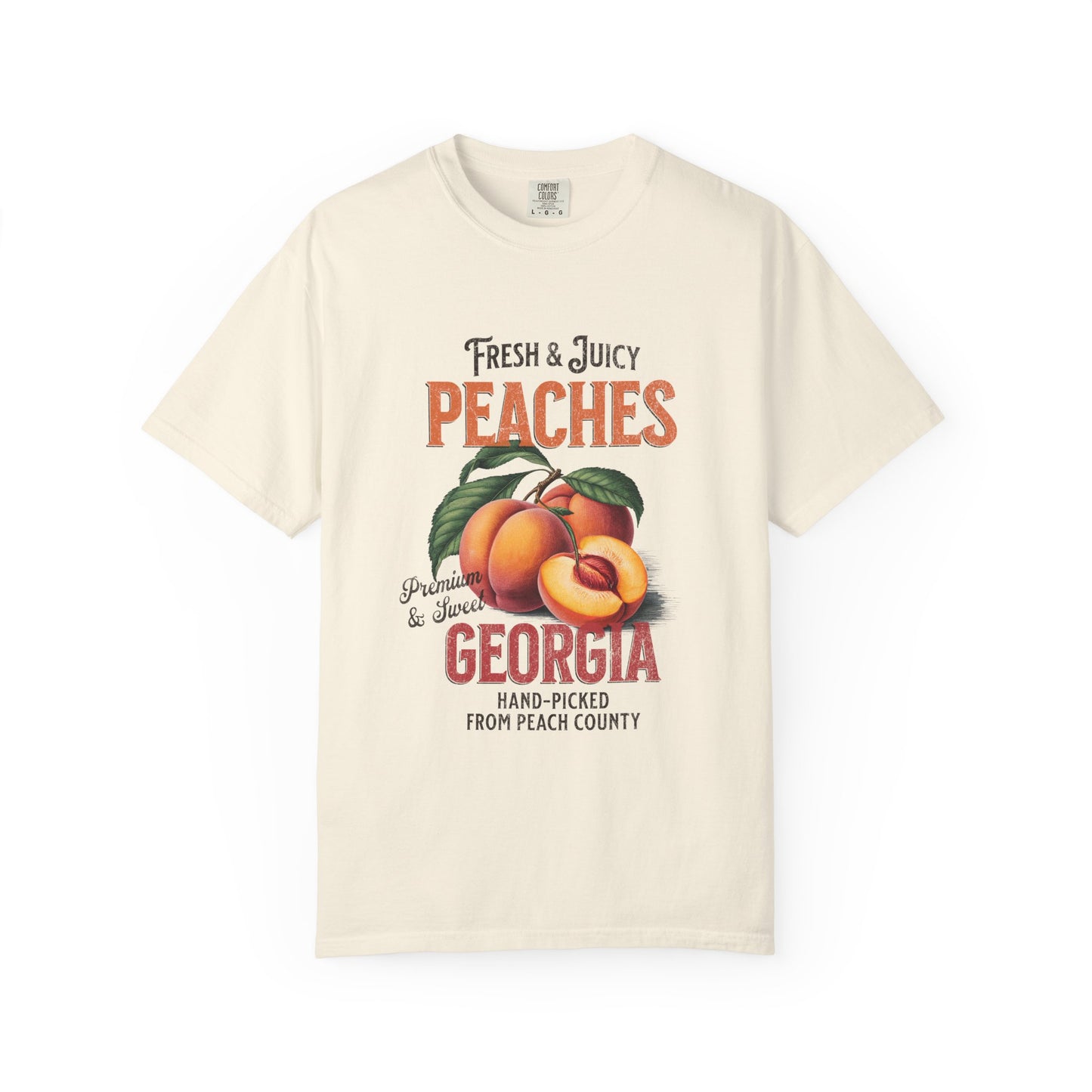 Fruit Peach Retro Graphic T-Shirt