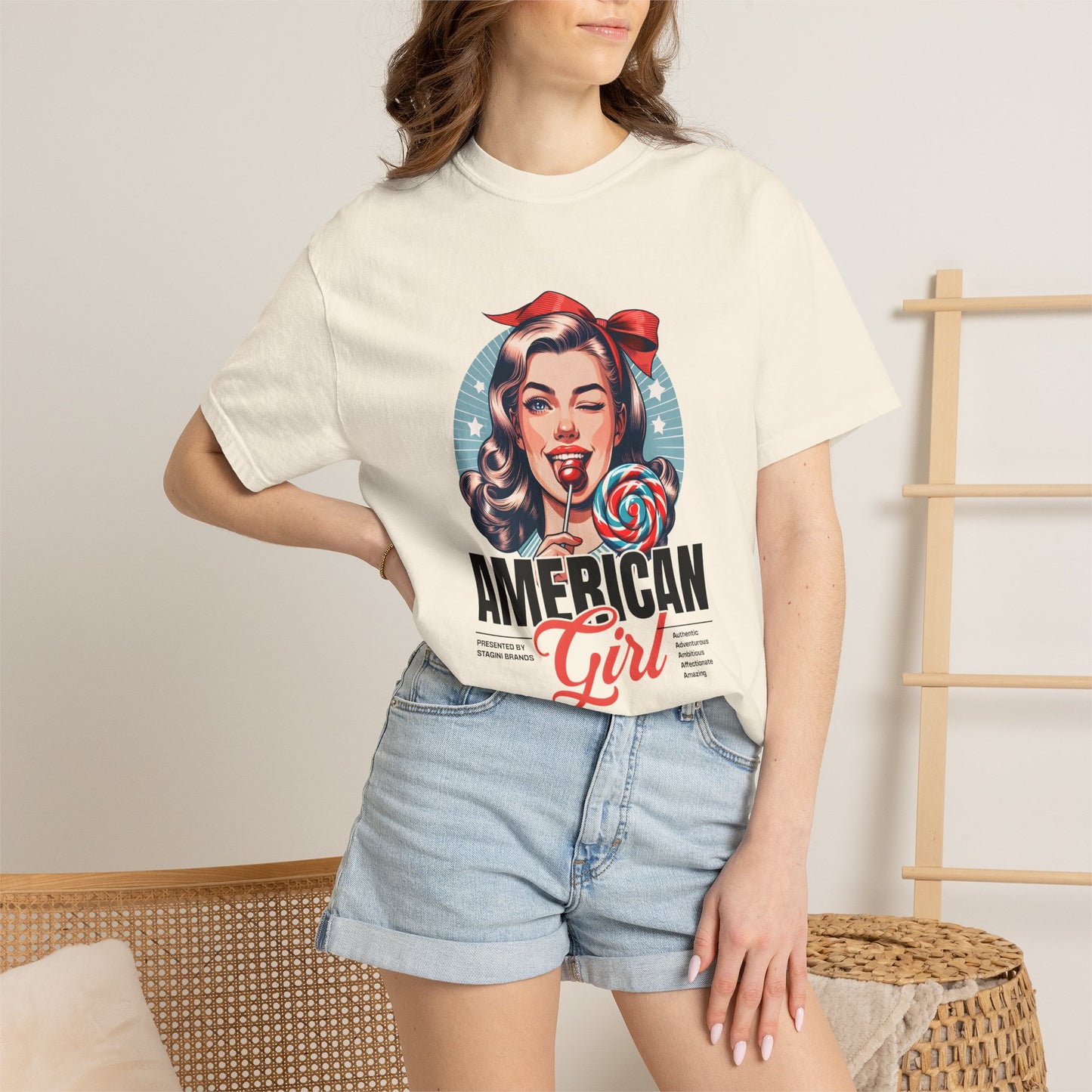American Girl 1950s Retro Graphic T-Shirt