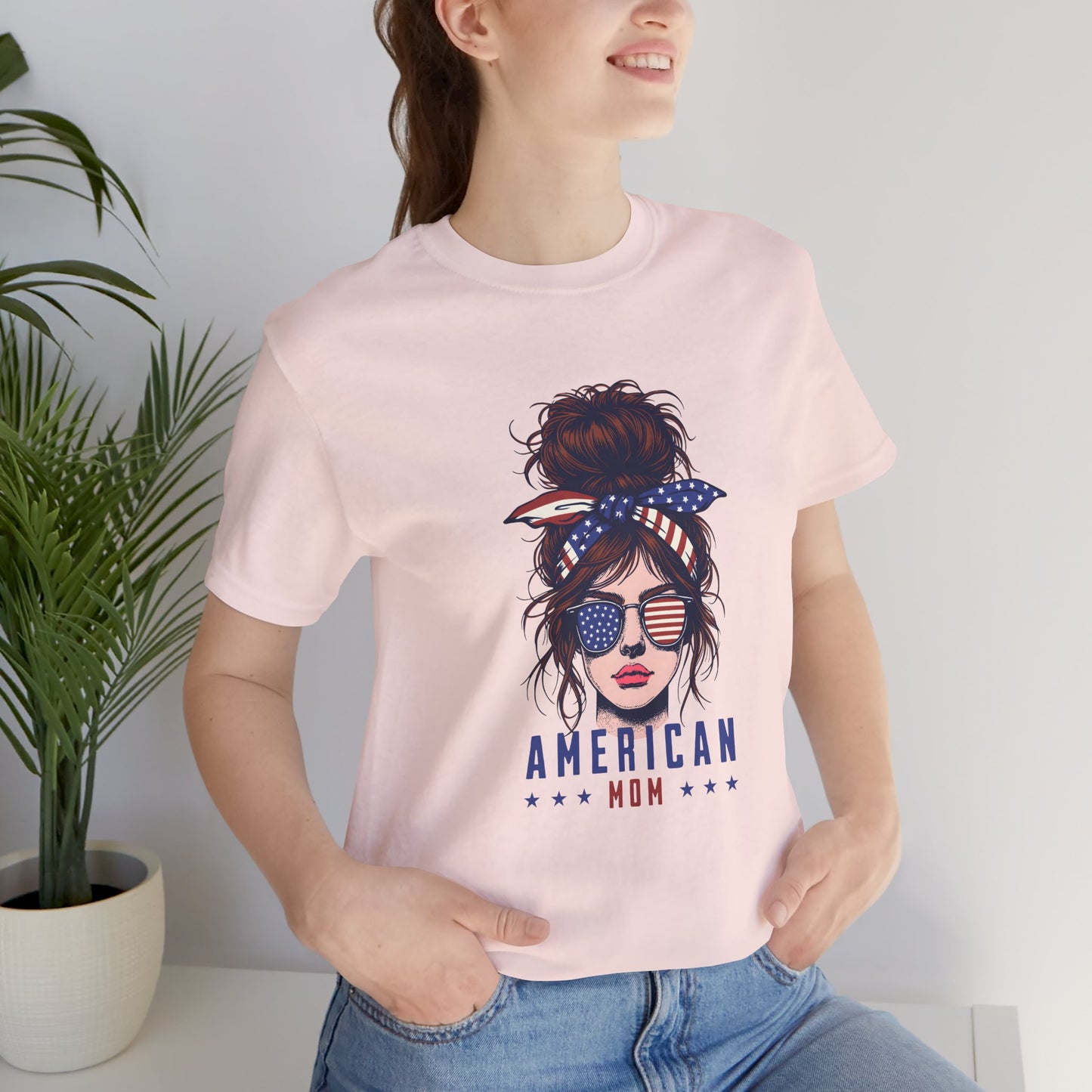 American Mom Jersey Short Sleeve Tee