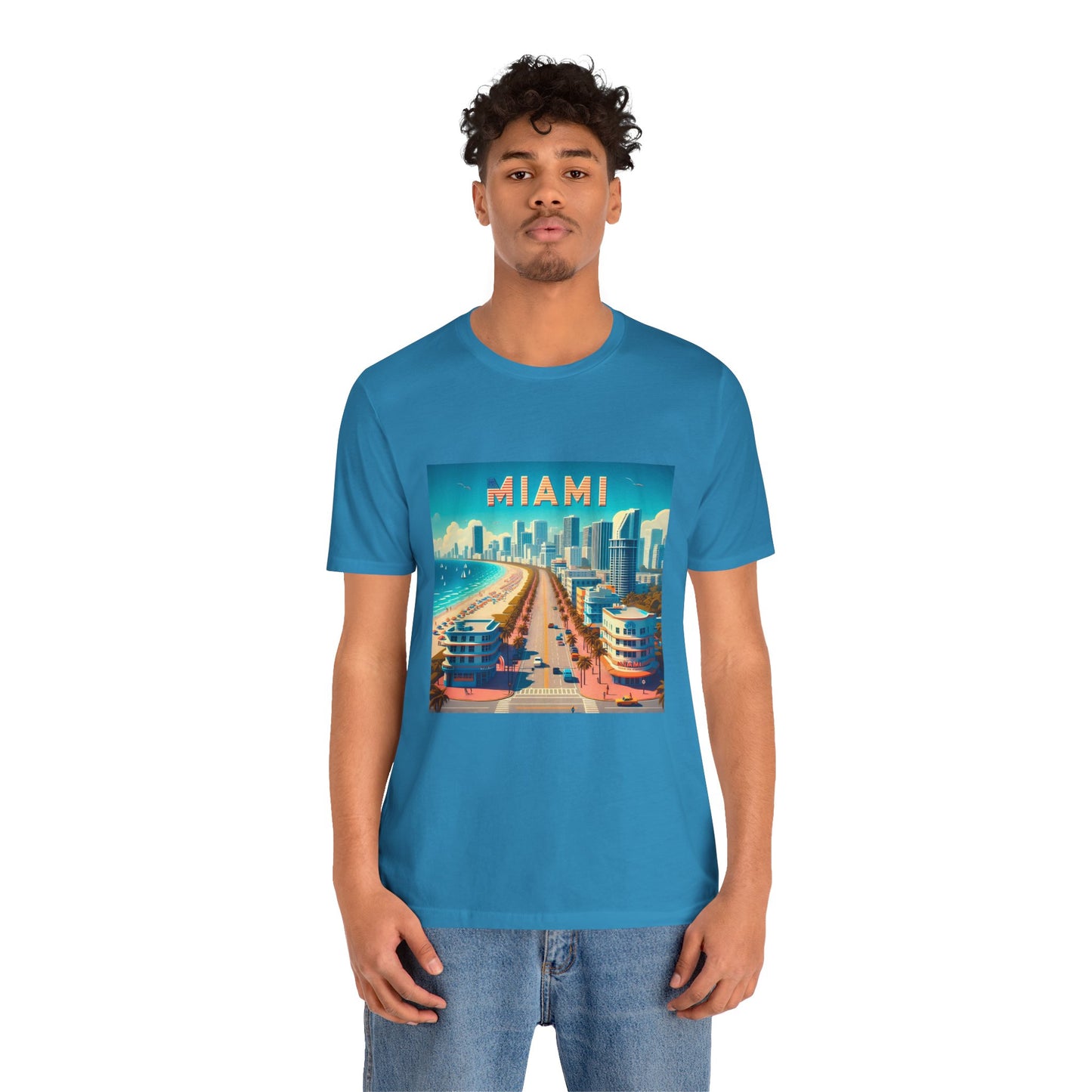 Miami Disney Pixar Style Jersey Short Sleeve Tee