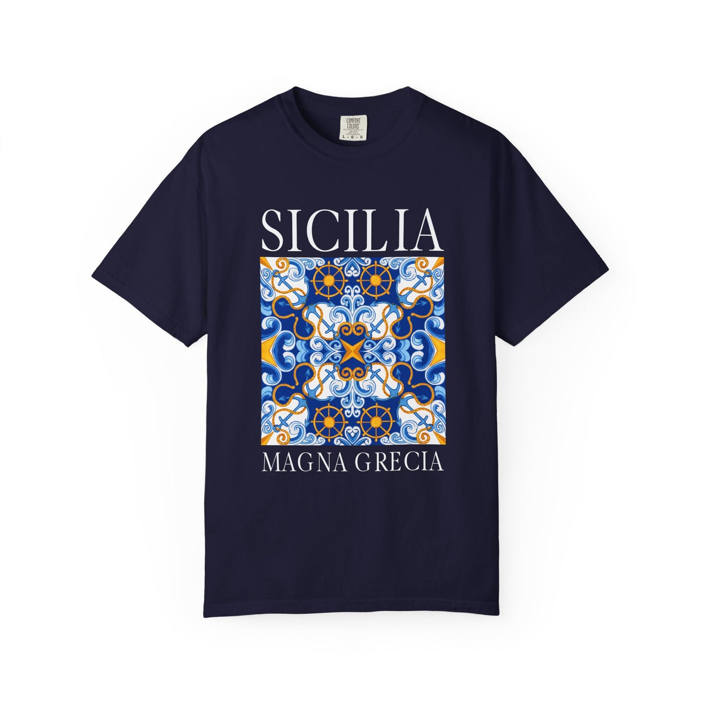 Sicily Italy Vintage Mosaic Graphic T-Shirt
