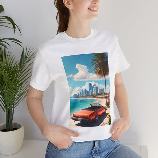 Car On The Beach Jersey Short Sleeve Tee