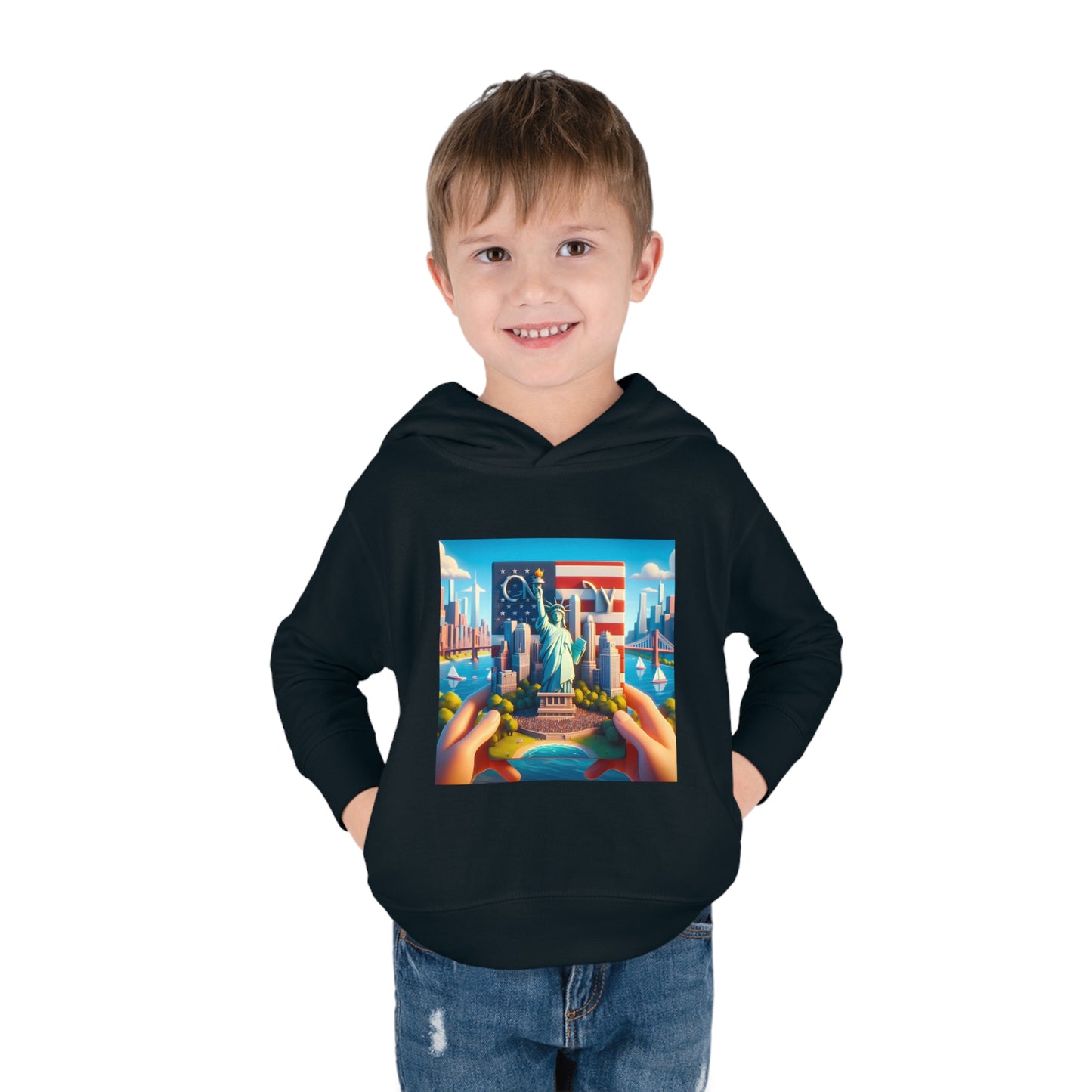 NYC Disney Pixar Style Toddler Pullover Fleece Hoodie