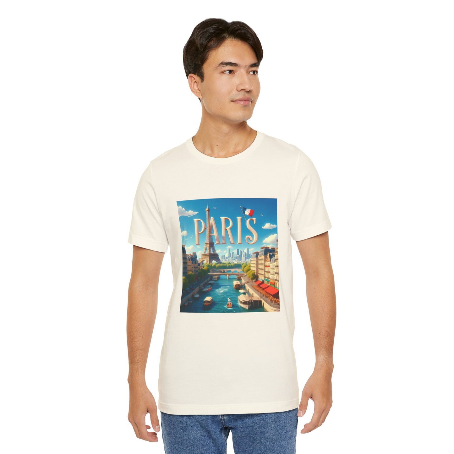 Paris Disney Pixar Style Jersey Short Sleeve Tee