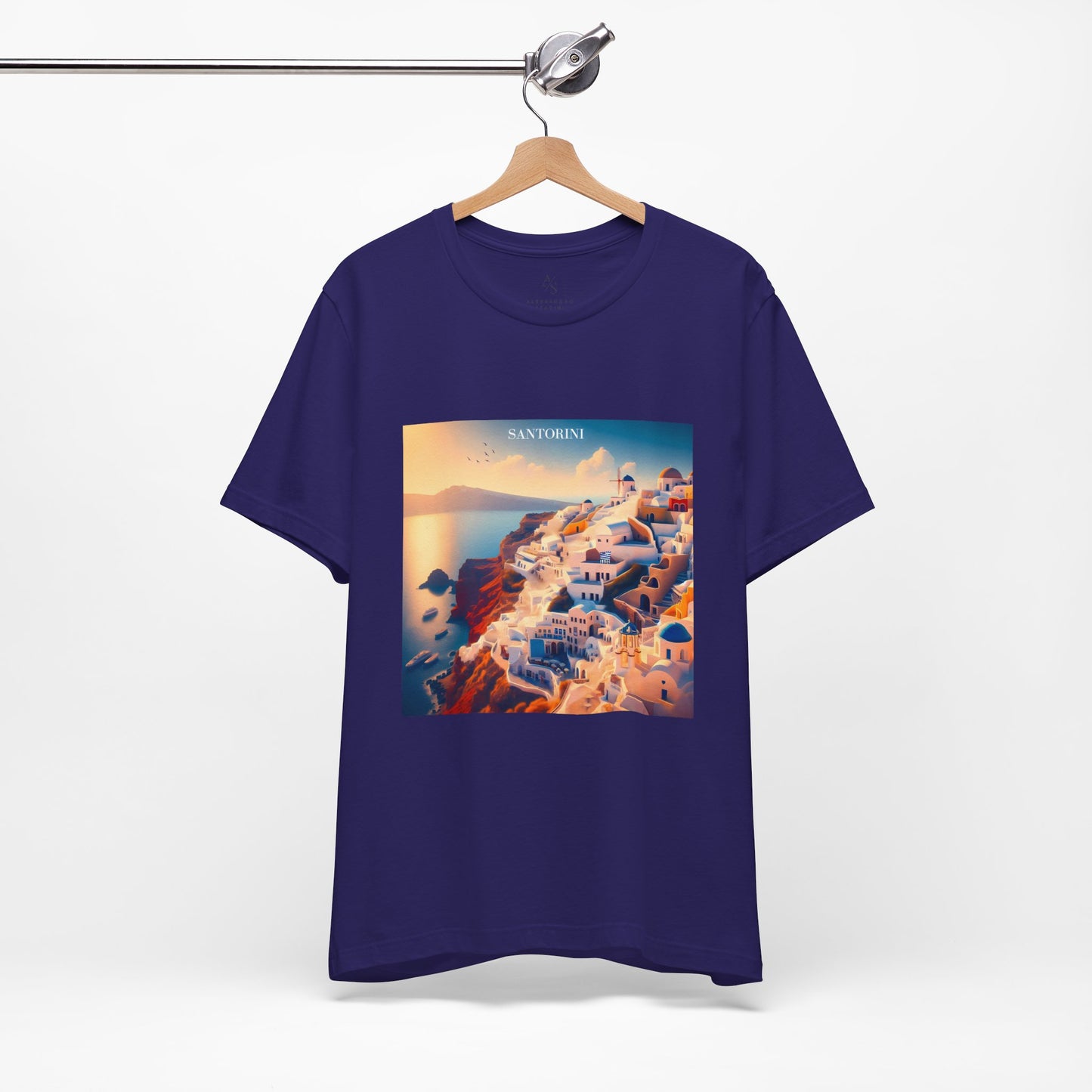 Santorini Sunset Disney Pixar Style Jersey Short Sleeve Tee