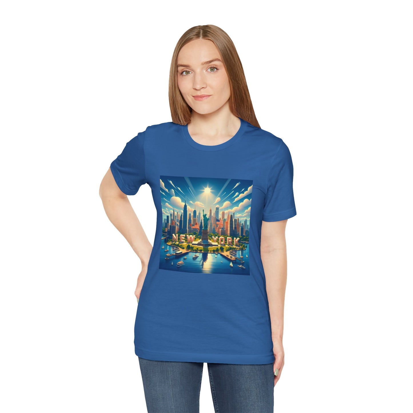 New York Disney Pixar Style Jersey Short Sleeve Tee