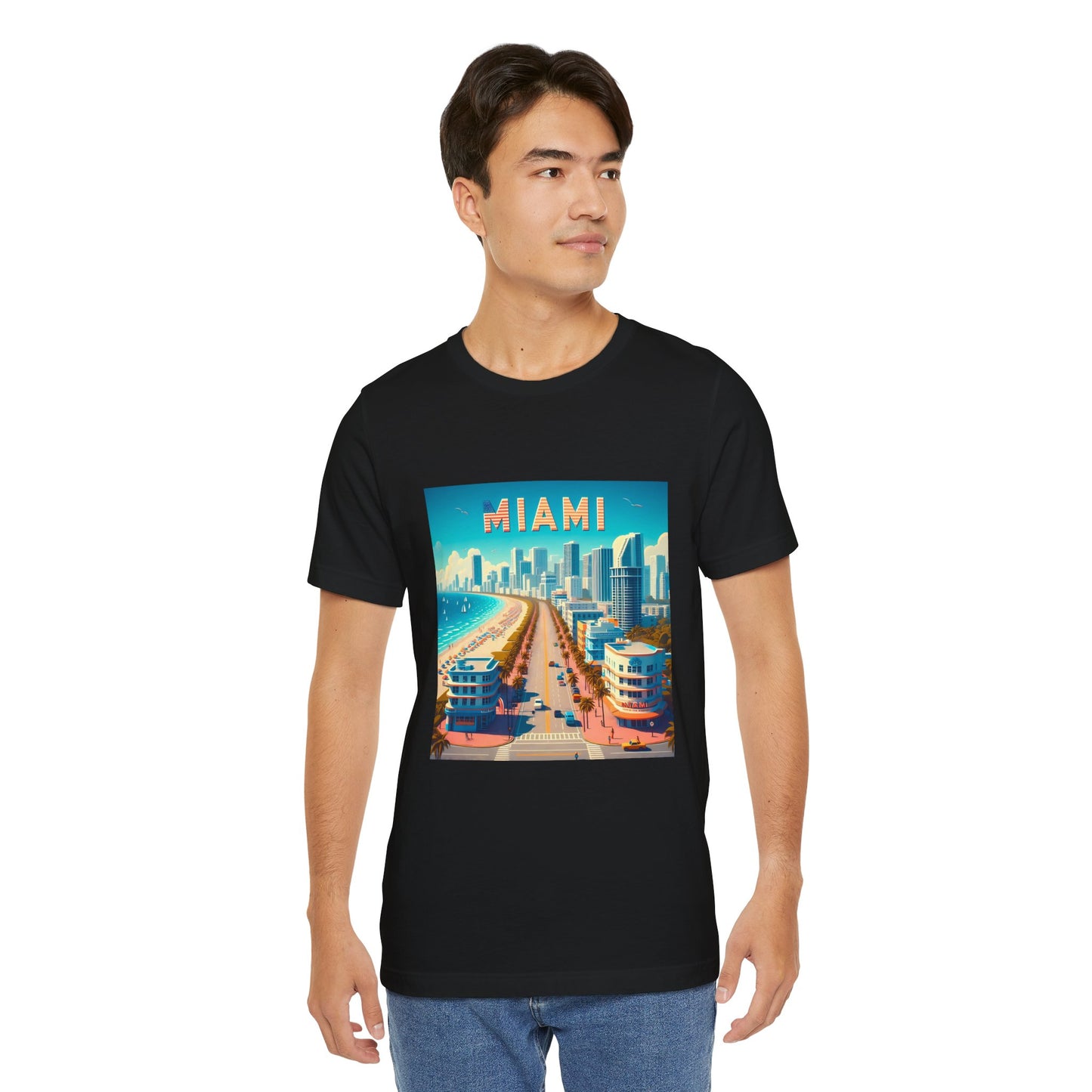 Miami Disney Pixar Style Jersey Short Sleeve Tee