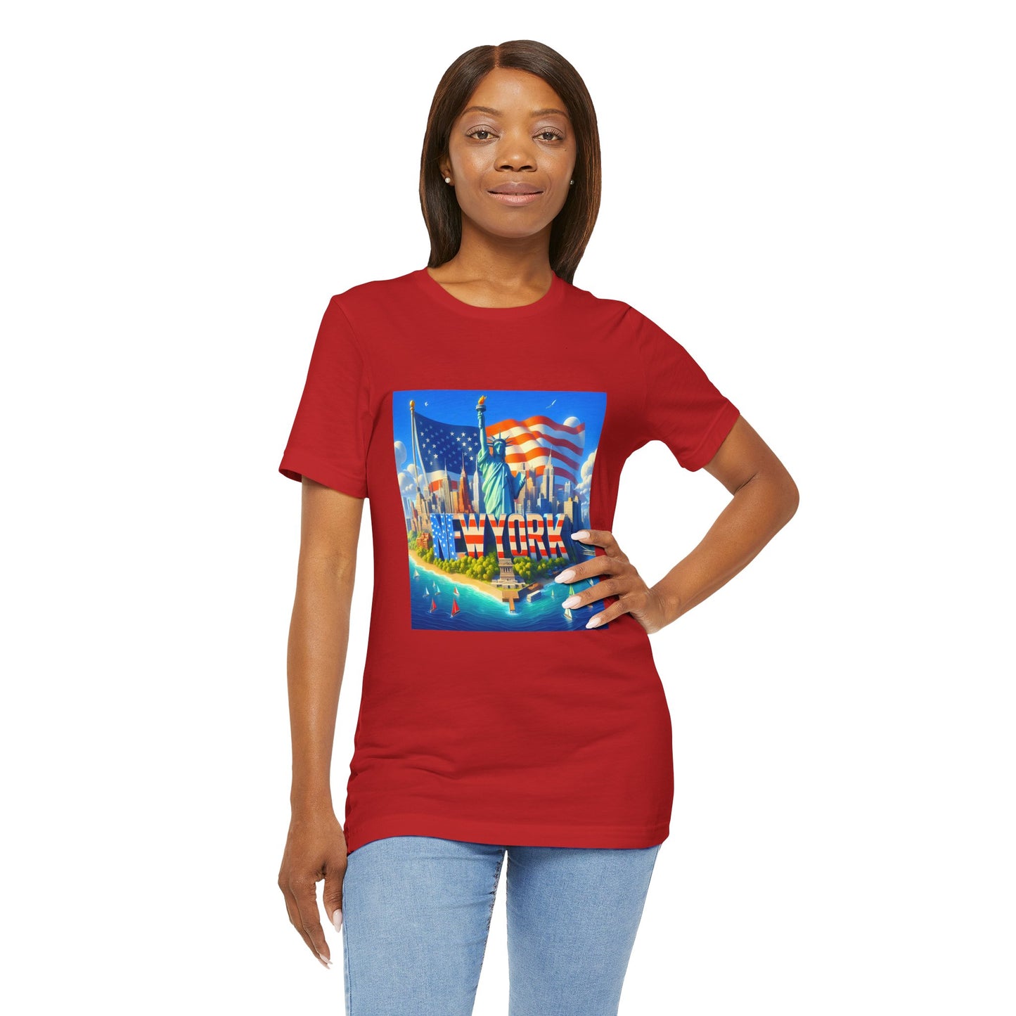 New York Disney Pixar Style Jersey Short Sleeve Tee