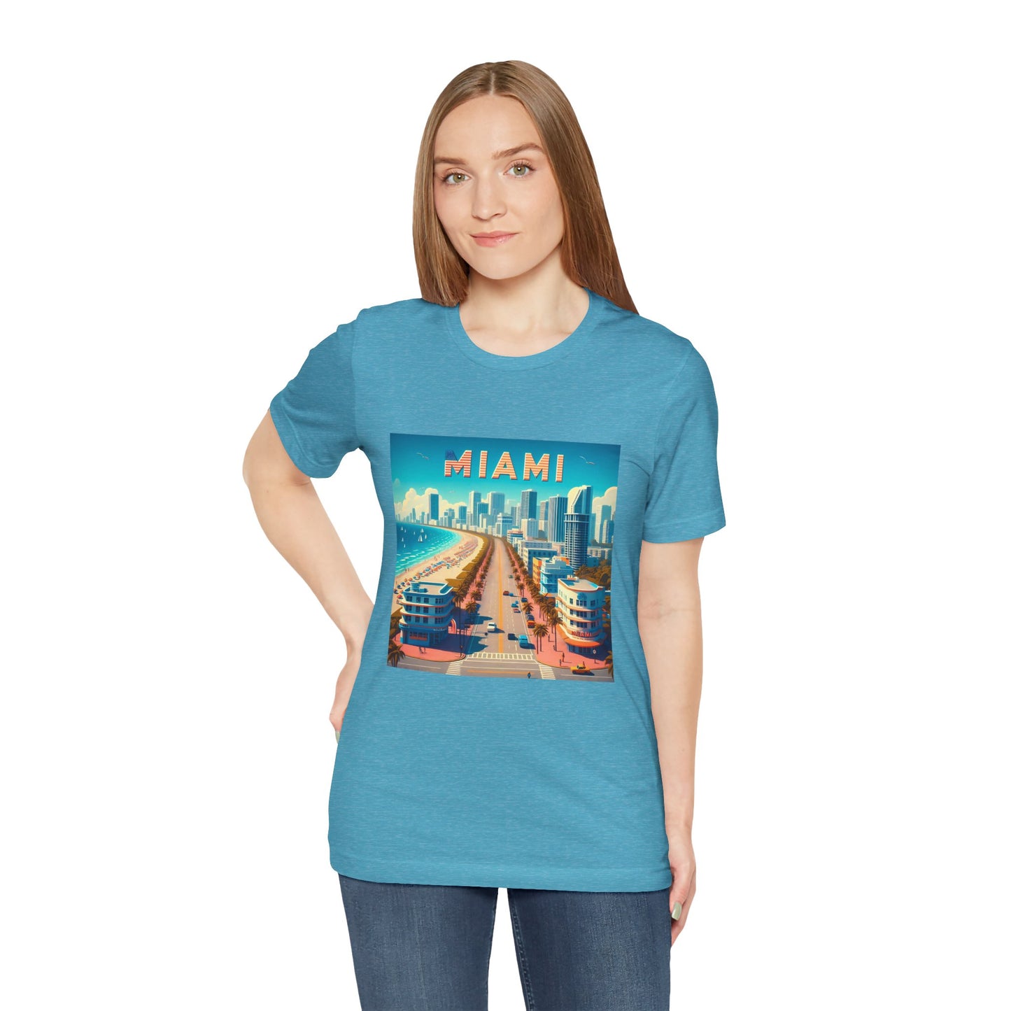 Miami Disney Pixar Style Jersey Short Sleeve Tee