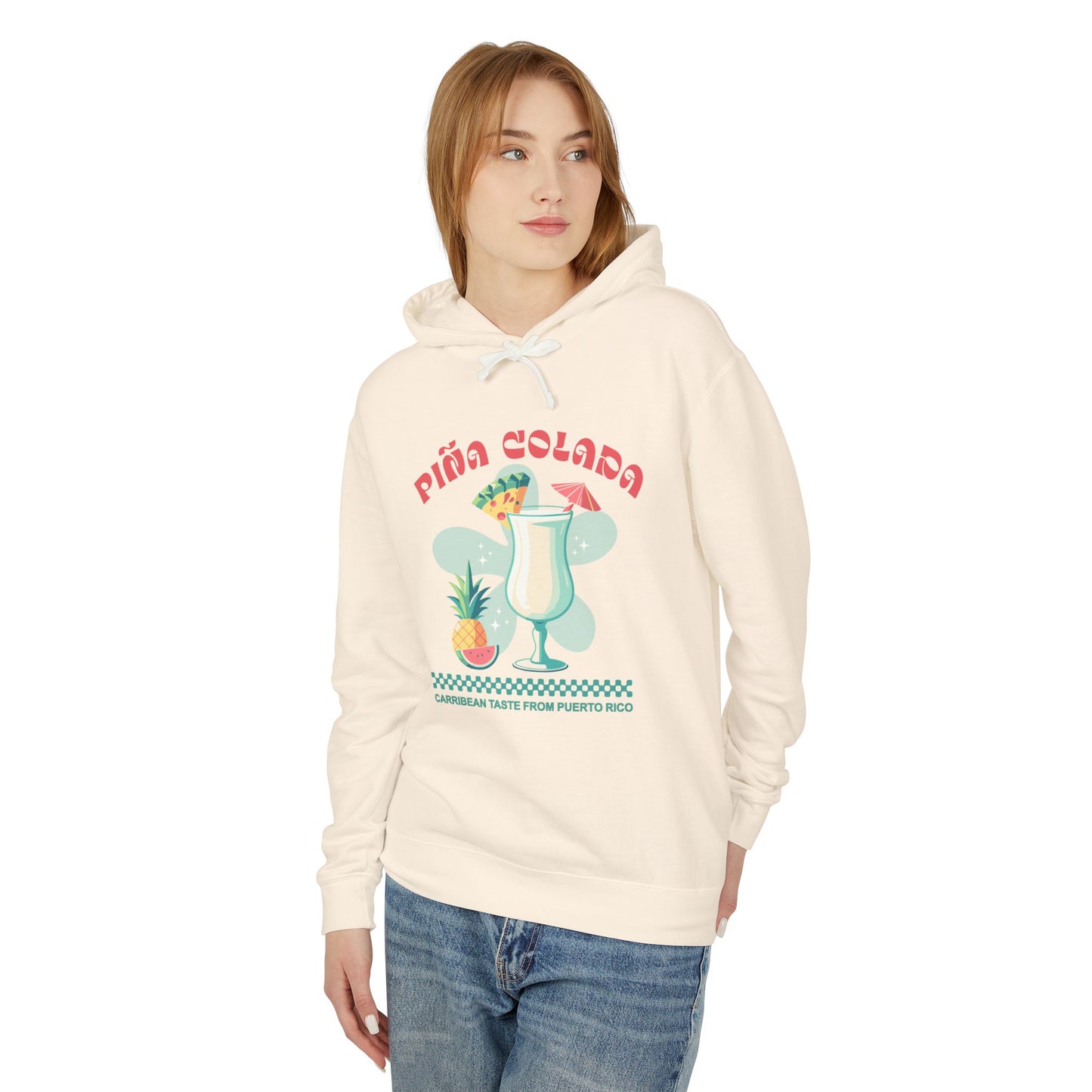 Pina Colada Caribbean Cocktail Puerto Rico Graphic Hoodie