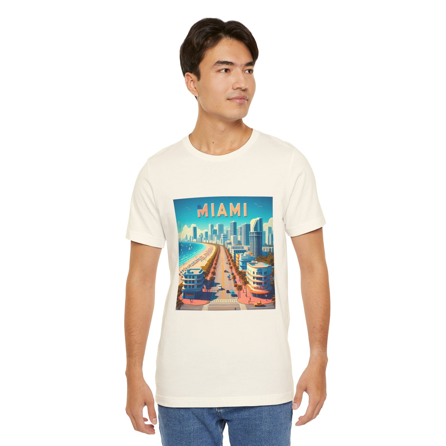 Miami Disney Pixar Style Jersey Short Sleeve Tee