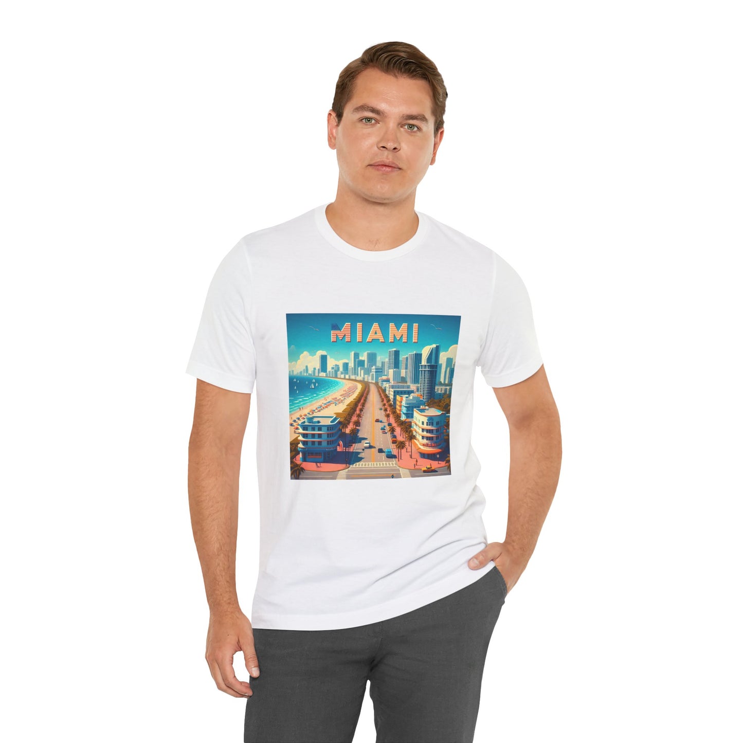 Miami Disney Pixar Style Jersey Short Sleeve Tee