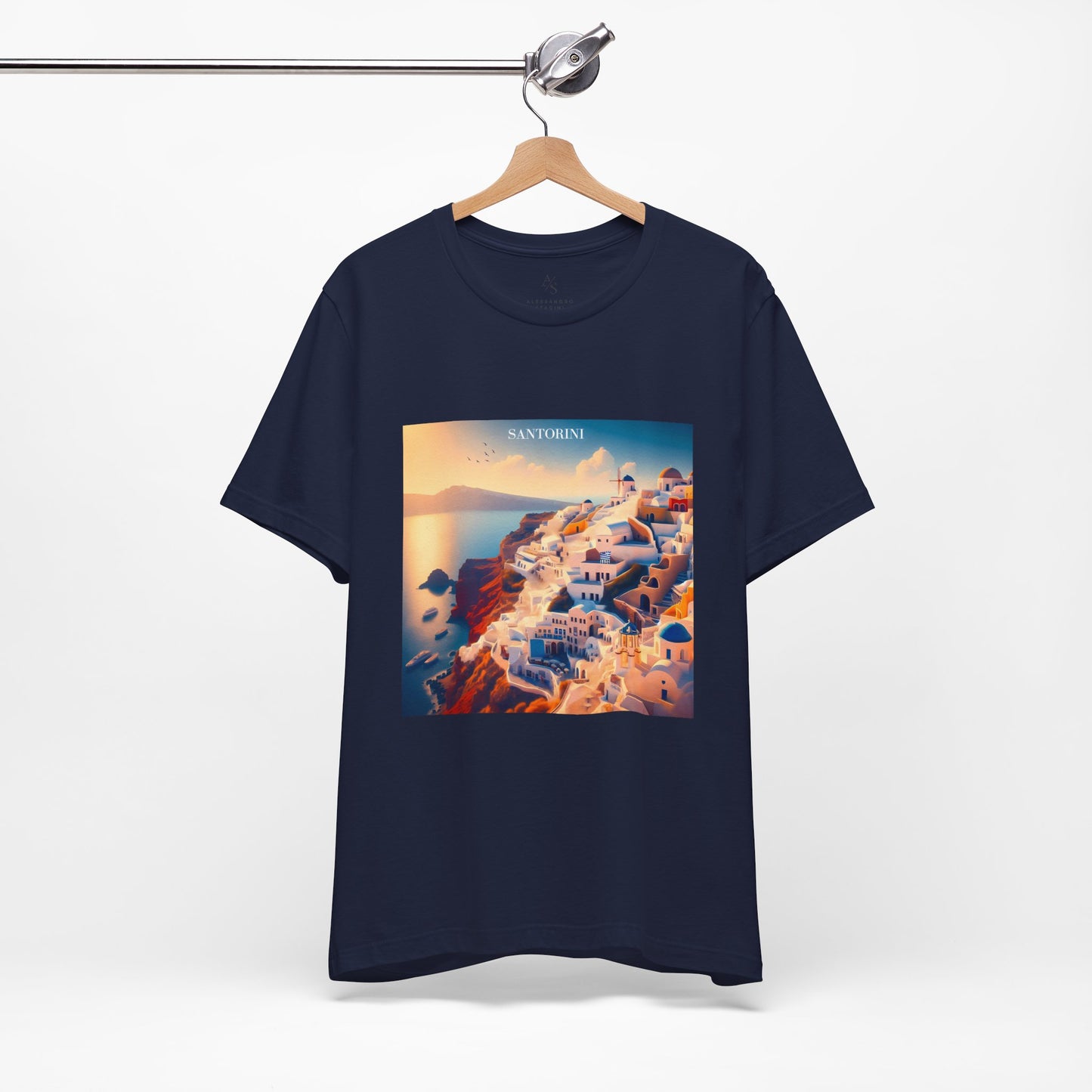 Santorini Sunset Disney Pixar Style Jersey Short Sleeve Tee