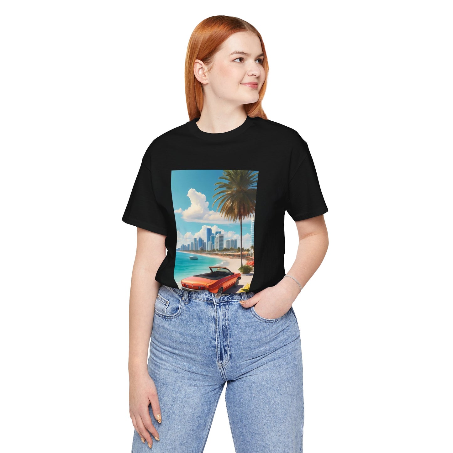 Car On The Beach Jersey Short Sleeve Tee