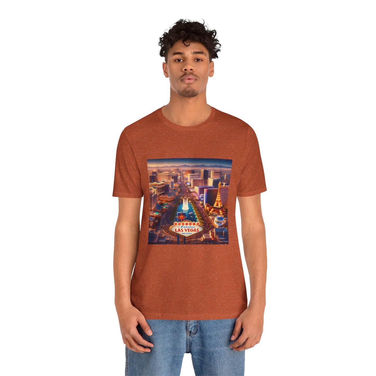 Las Vegas Sunset Disney Pixar Style Jersey Short Sleeve Tee