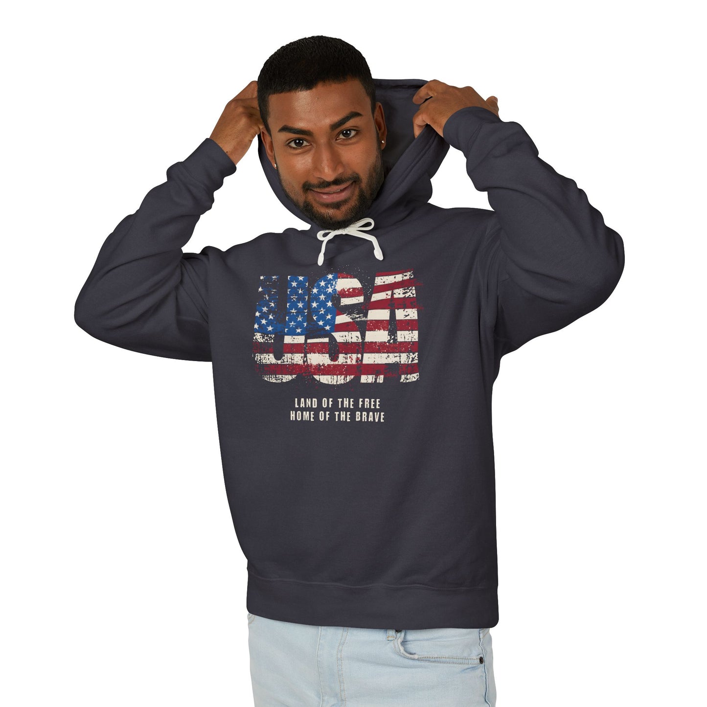 USA American Flag Graphic Hoodie