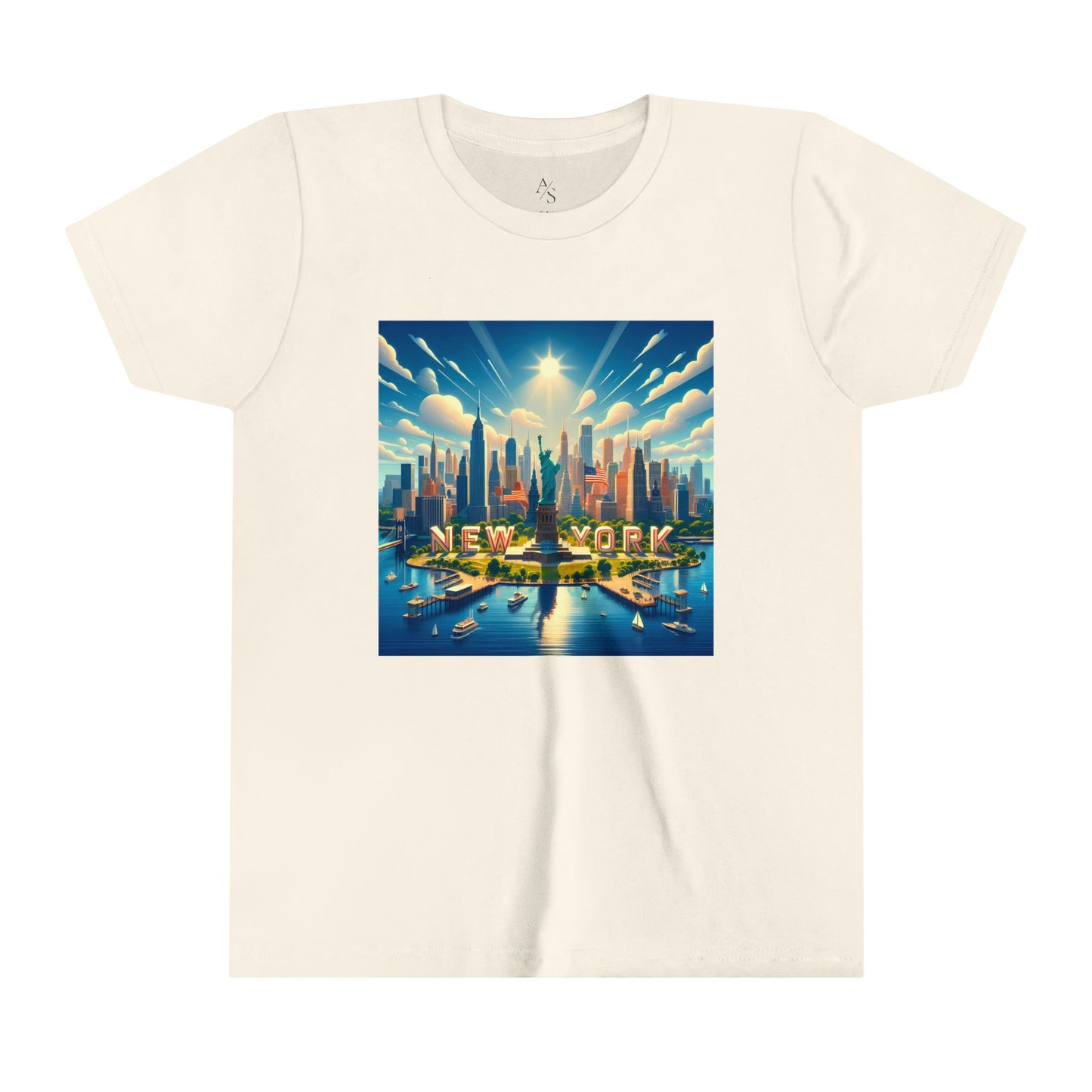 New York Disney Pixar Style Youth Short Sleeve Tee