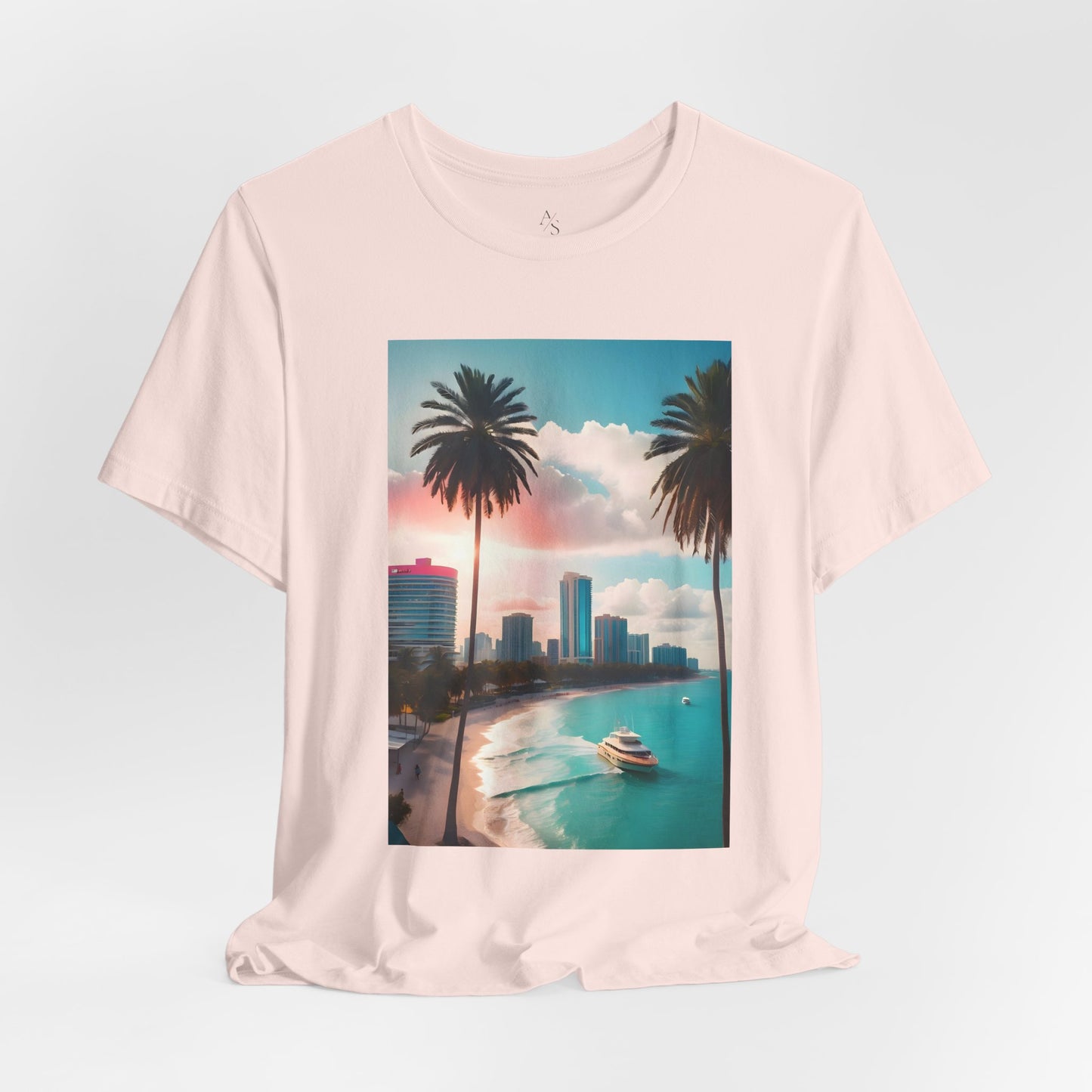 Miami Sunset Jersey Short Sleeve Tee