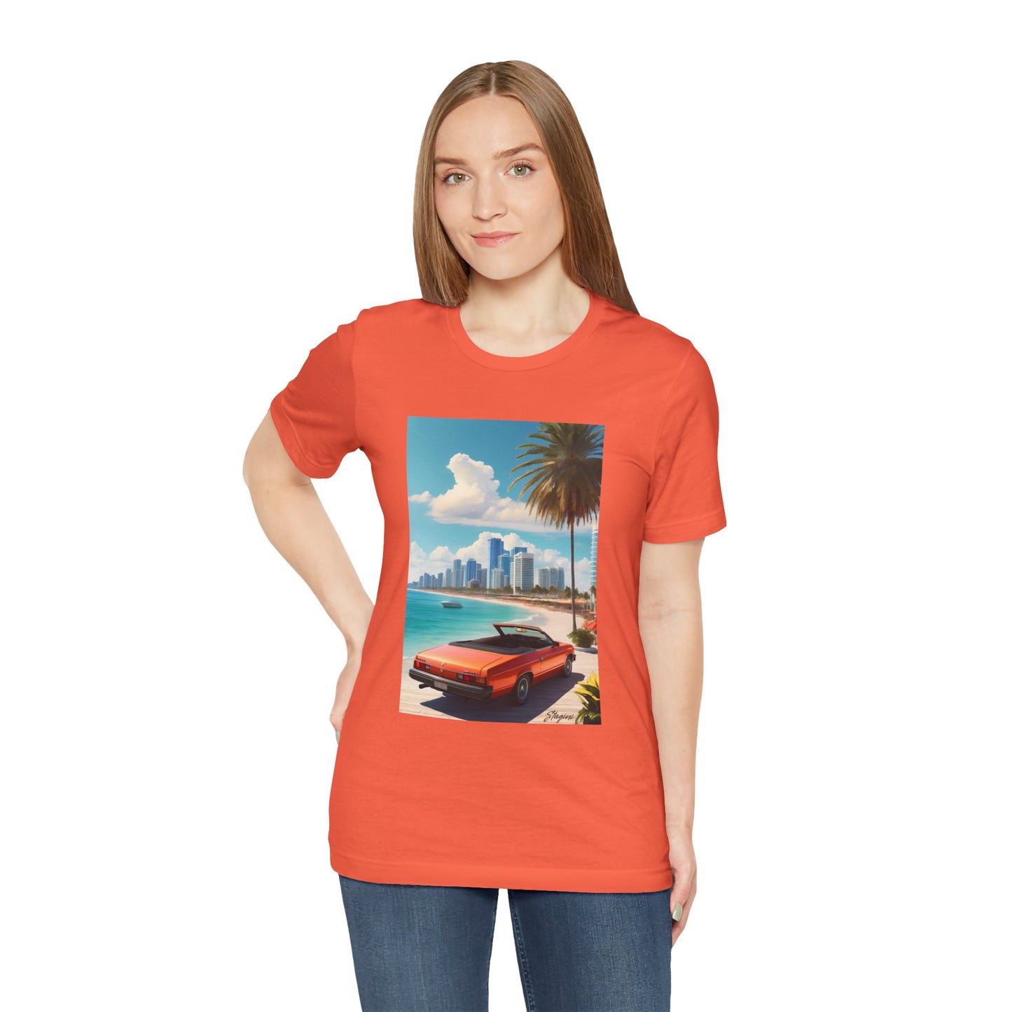 Car On The Beach Jersey Short Sleeve Tee