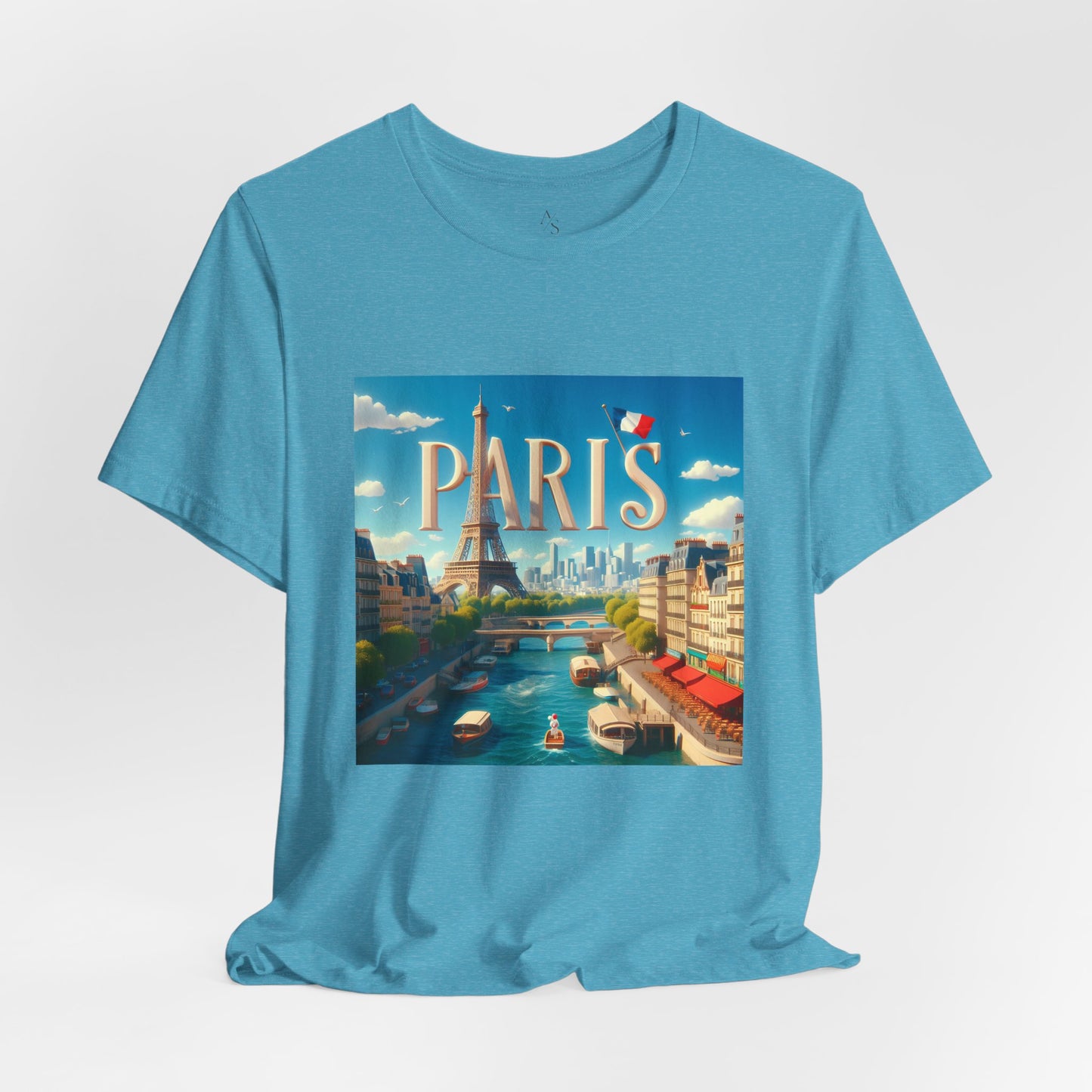 Paris Disney Pixar Style Jersey Short Sleeve Tee