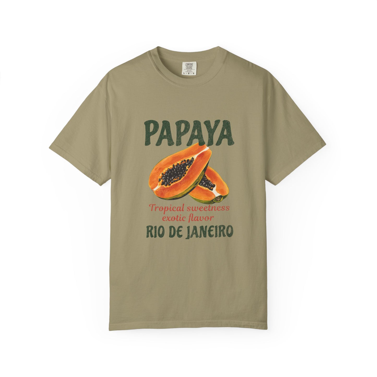 Fruit Papaya Rio De Janeiro Retro Graphic T-Shirt