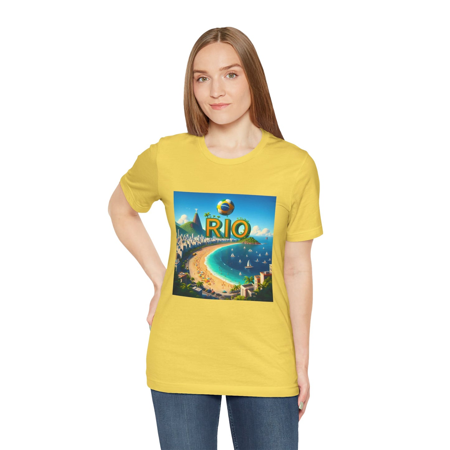 Rio Copacabana Beach Disney Pixar Style Jersey Short Sleeve Tee