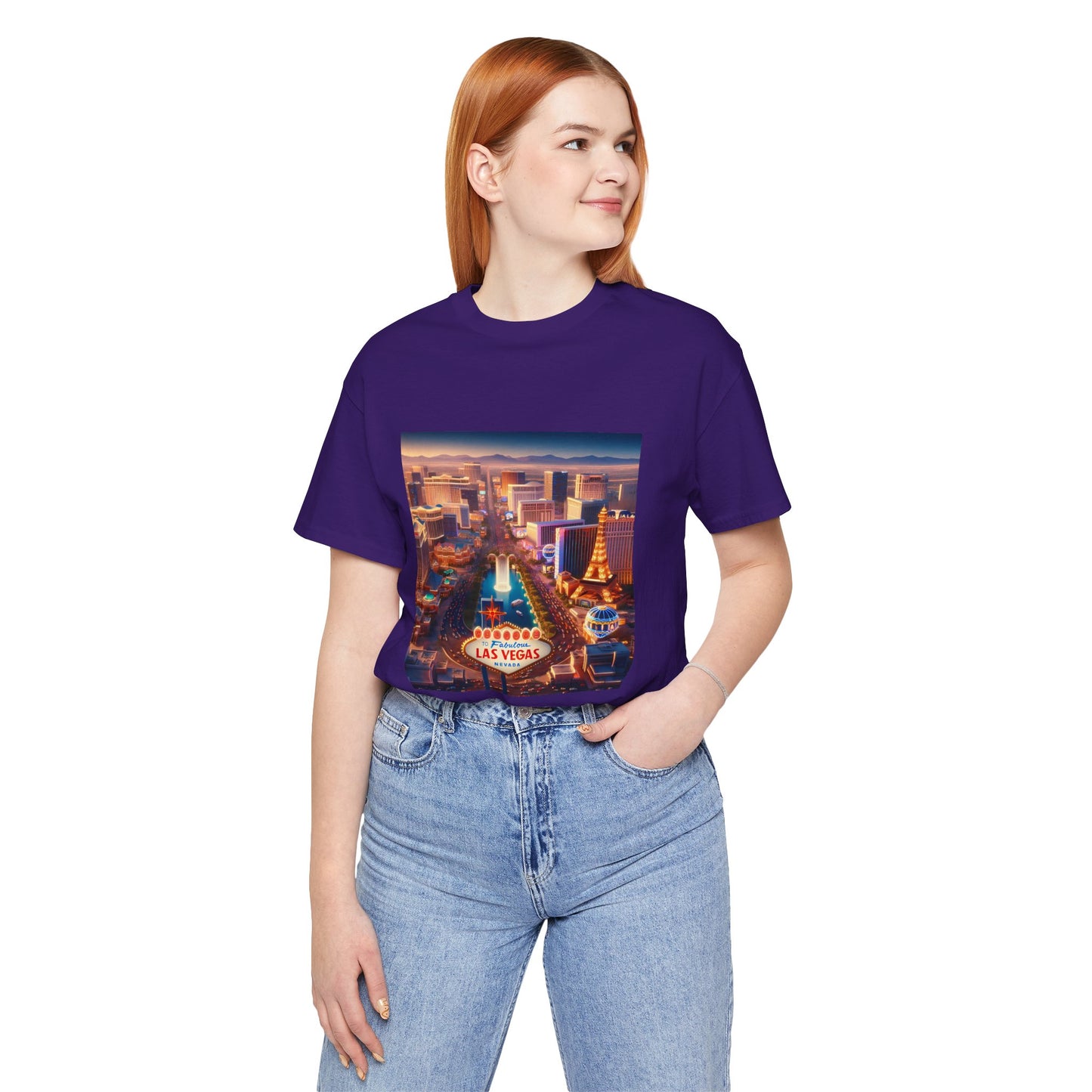 Las Vegas Sunset Disney Pixar Style Jersey Short Sleeve Tee