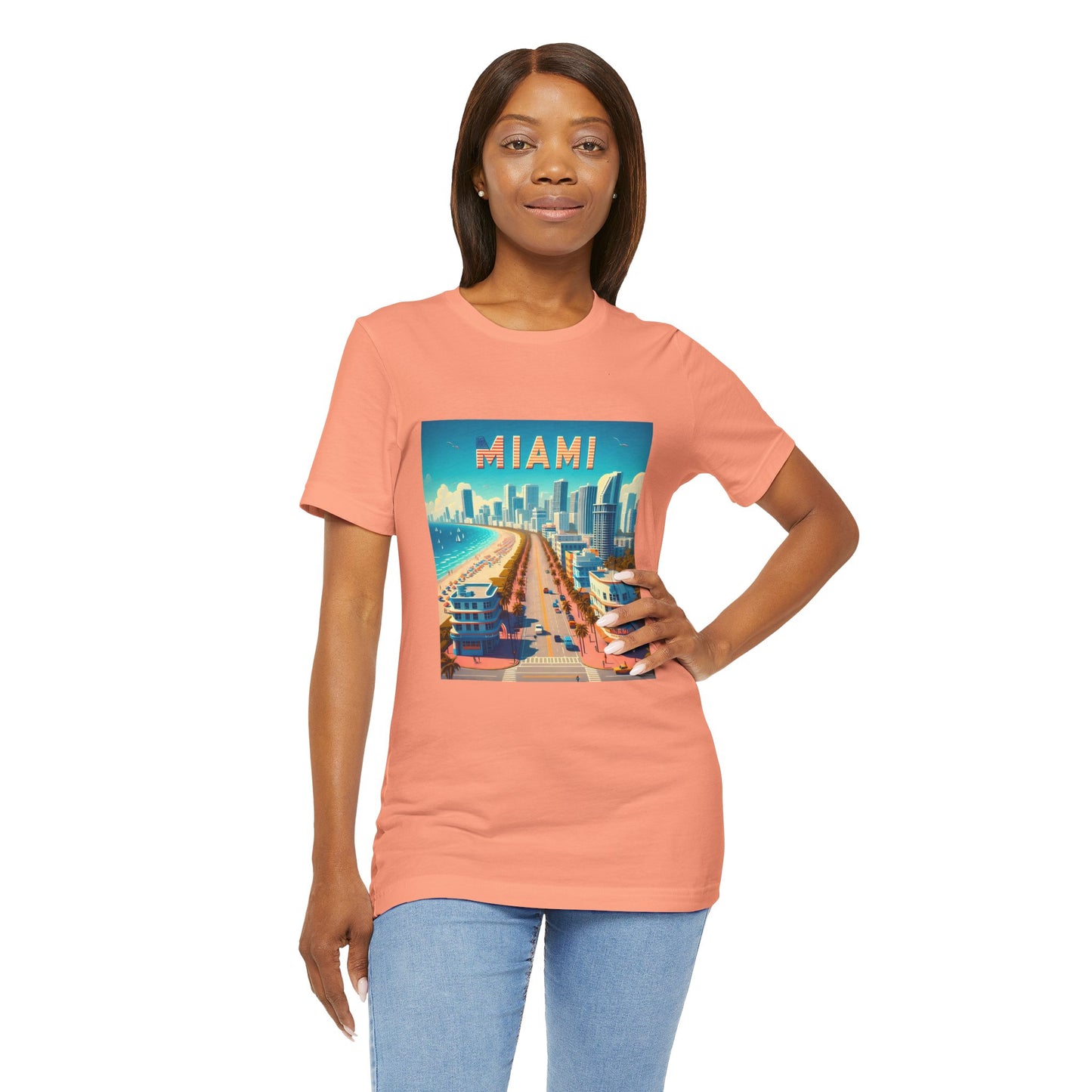 Miami Disney Pixar Style Jersey Short Sleeve Tee