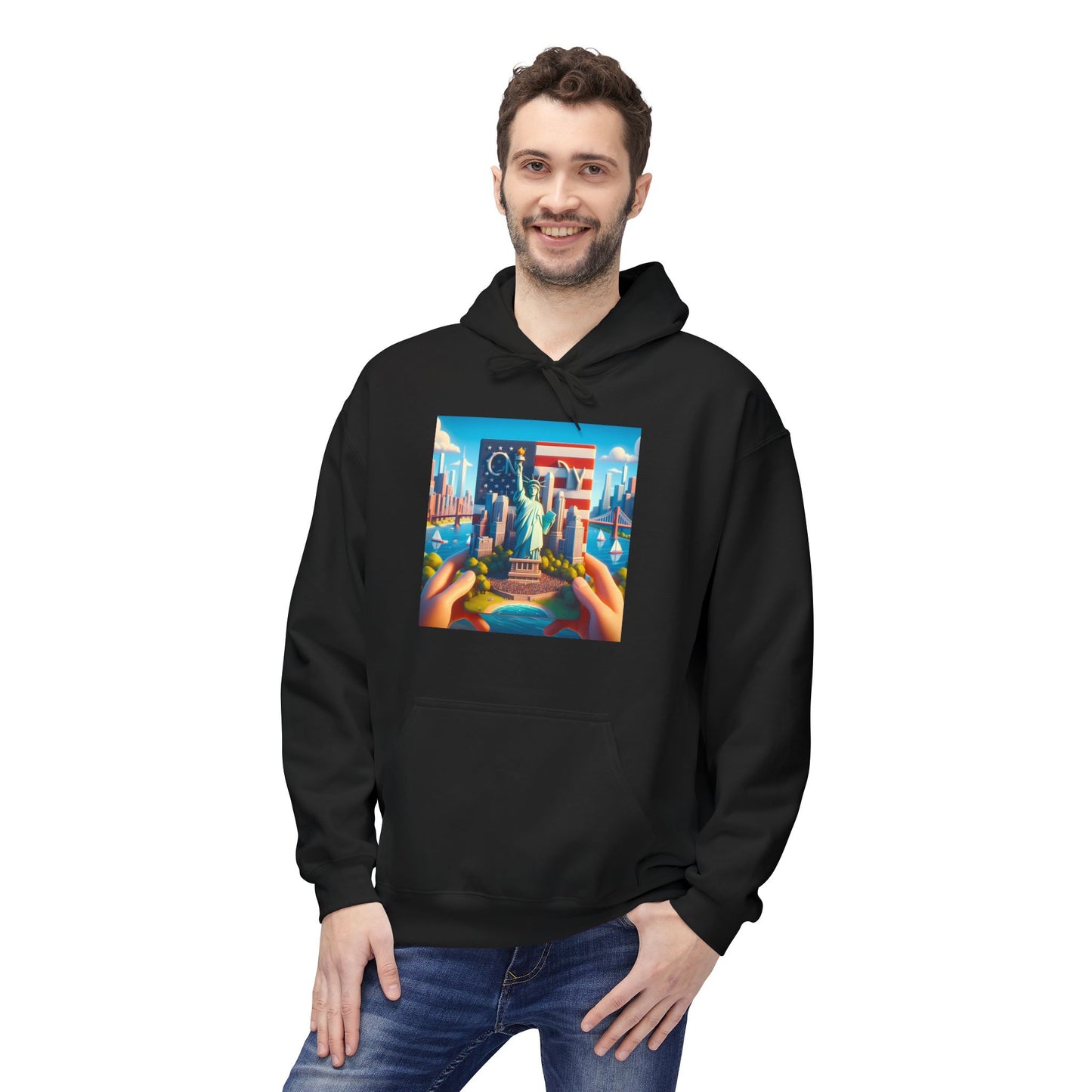 NY Disney Pixar Style Midweight Softstyle Fleece Hoodie