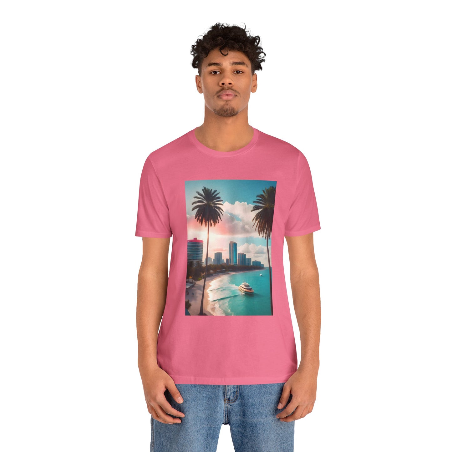 Miami Sunset Jersey Short Sleeve Tee