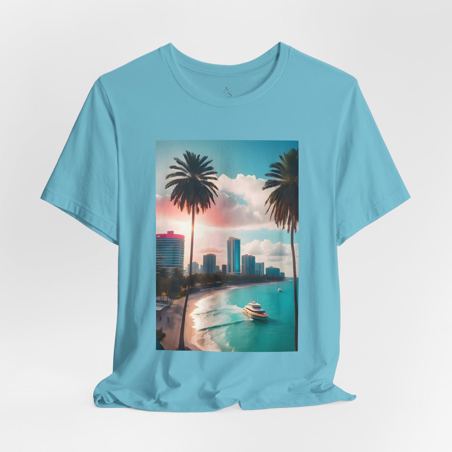 Miami Sunset Jersey Short Sleeve Tee