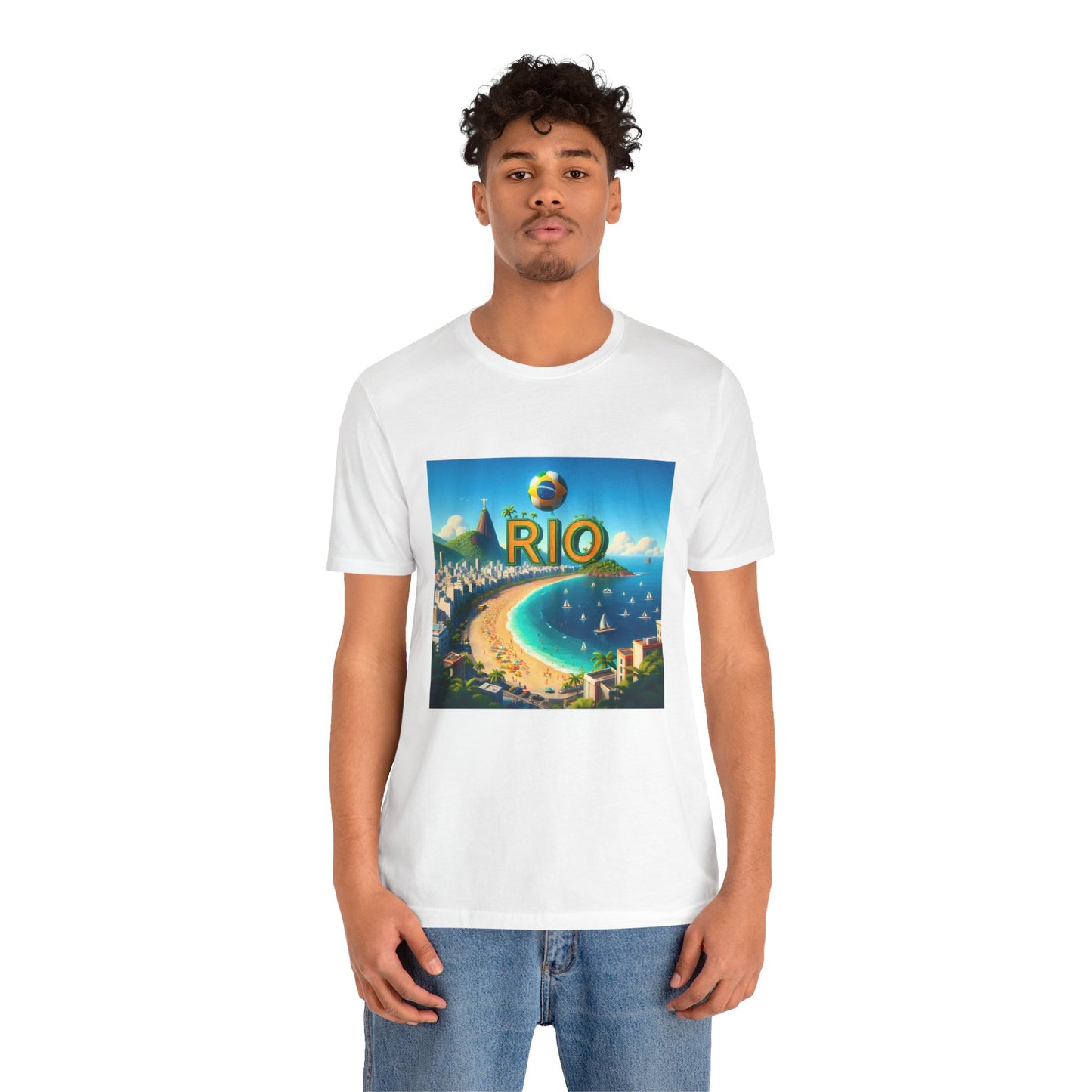 Copacabana Beach Disney Pixar Style Jersey Short Sleeve Tee