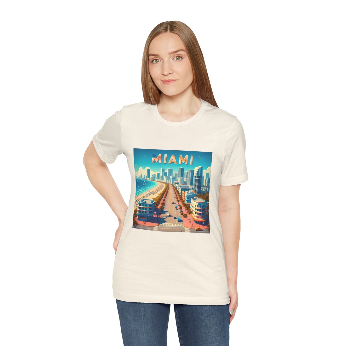 Miami Disney Pixar Style Jersey Short Sleeve Tee