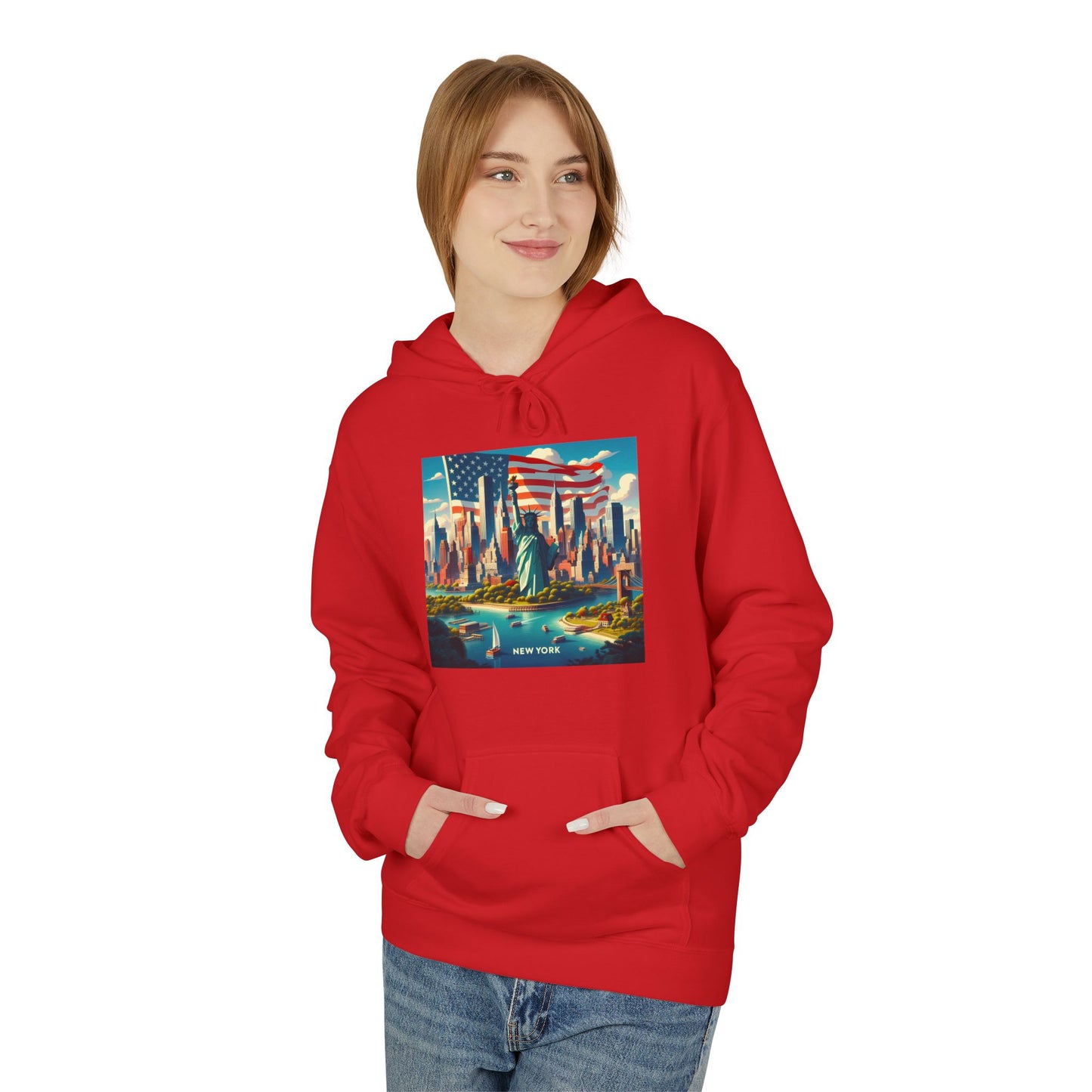 NY Disney Pixar Style Midweight Softstyle Fleece Hoodie