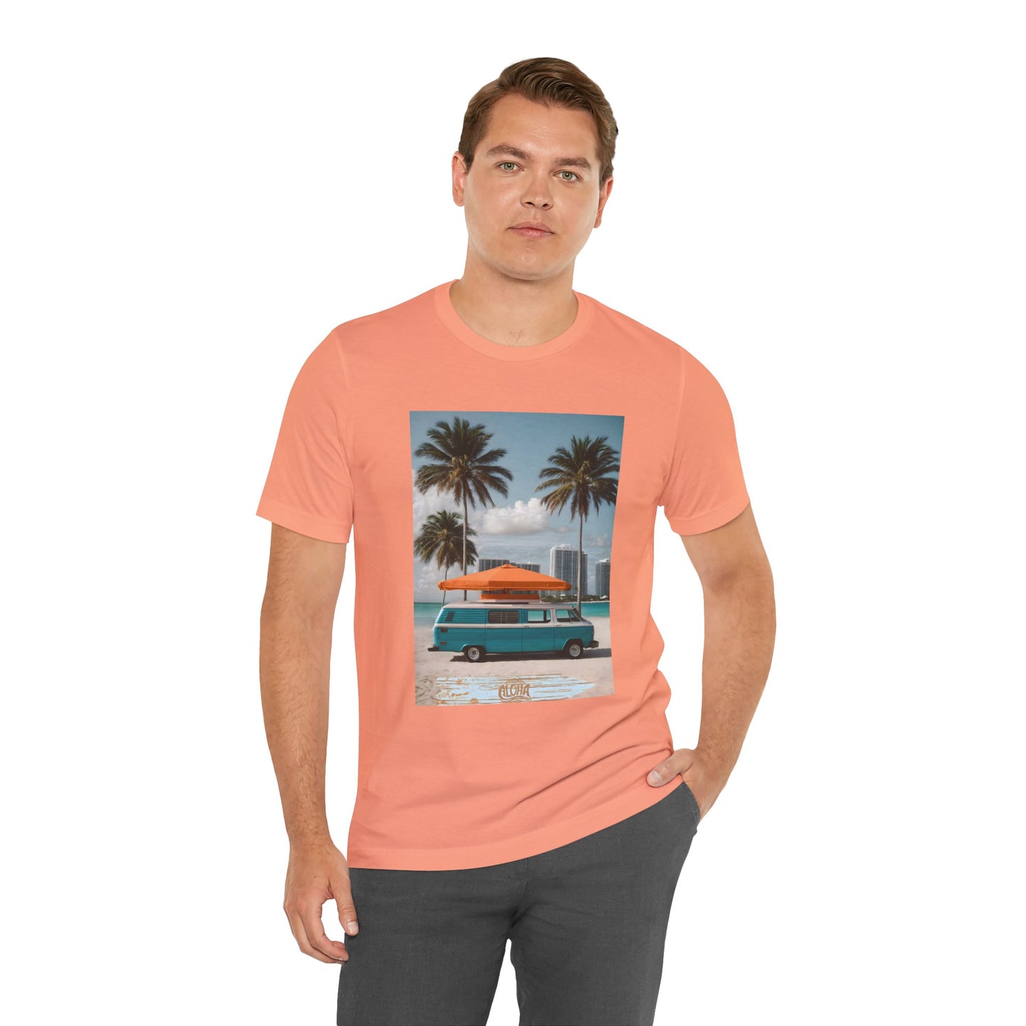 Vintage Van Miami Beach Jersey Short Sleeve Tee