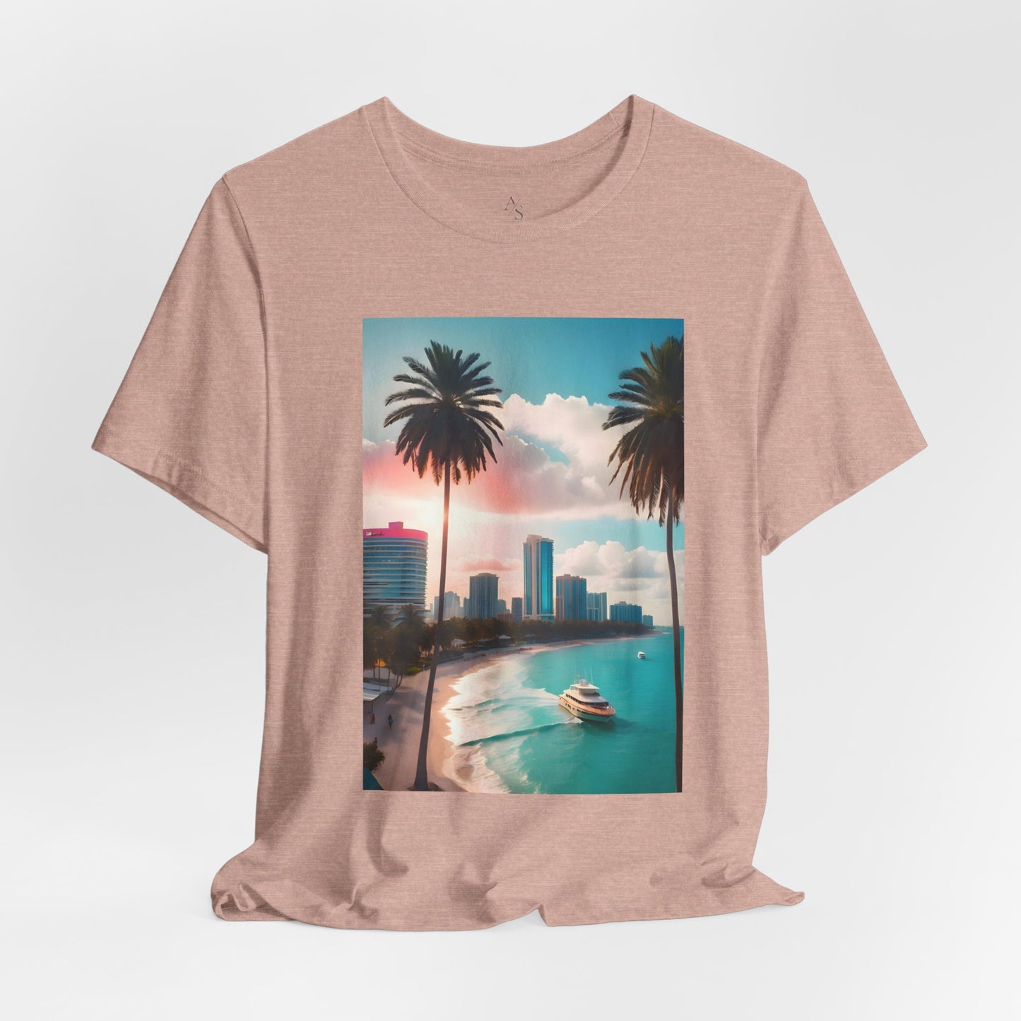 Miami Sunset Jersey Short Sleeve Tee