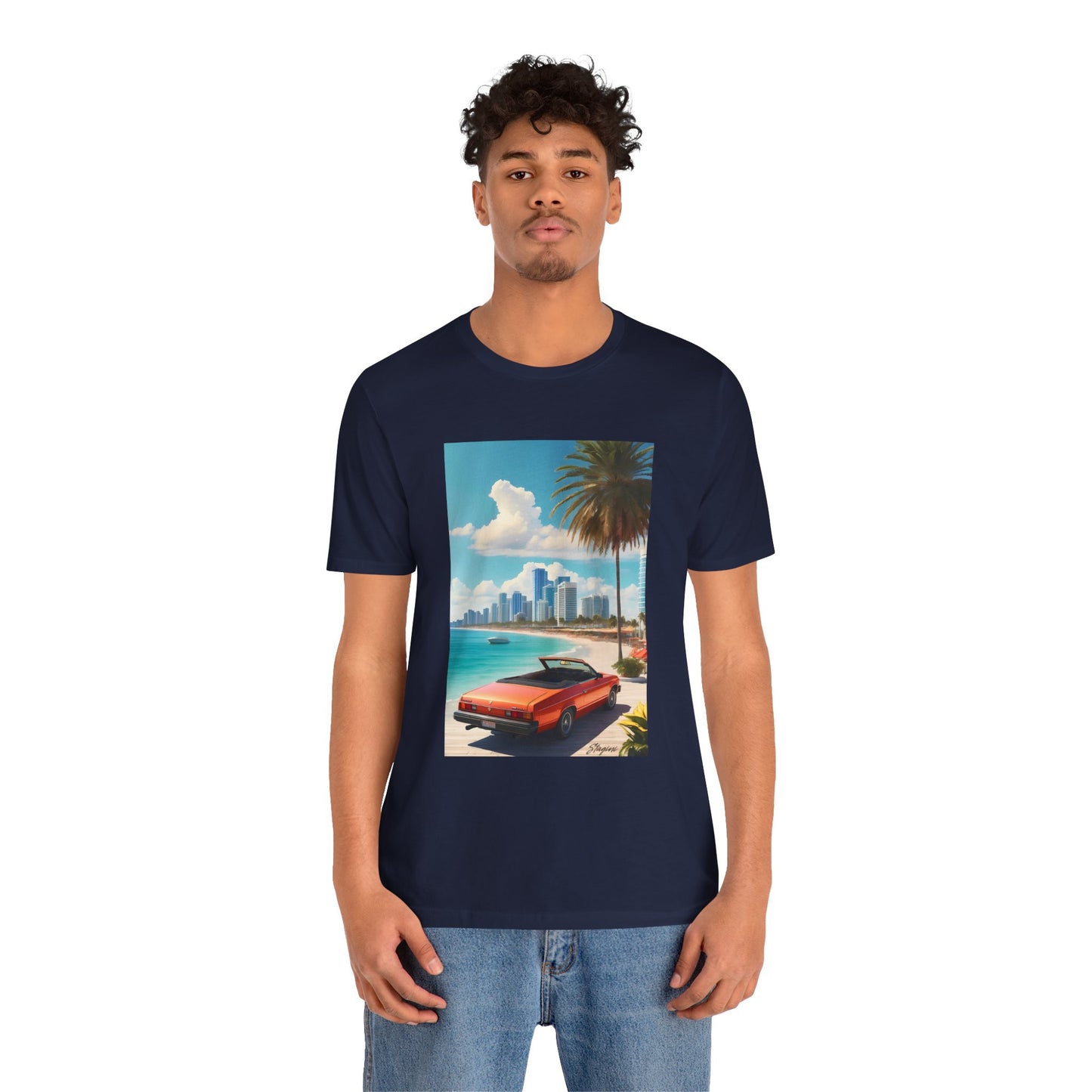 Car On The Beach Jersey Short Sleeve Tee