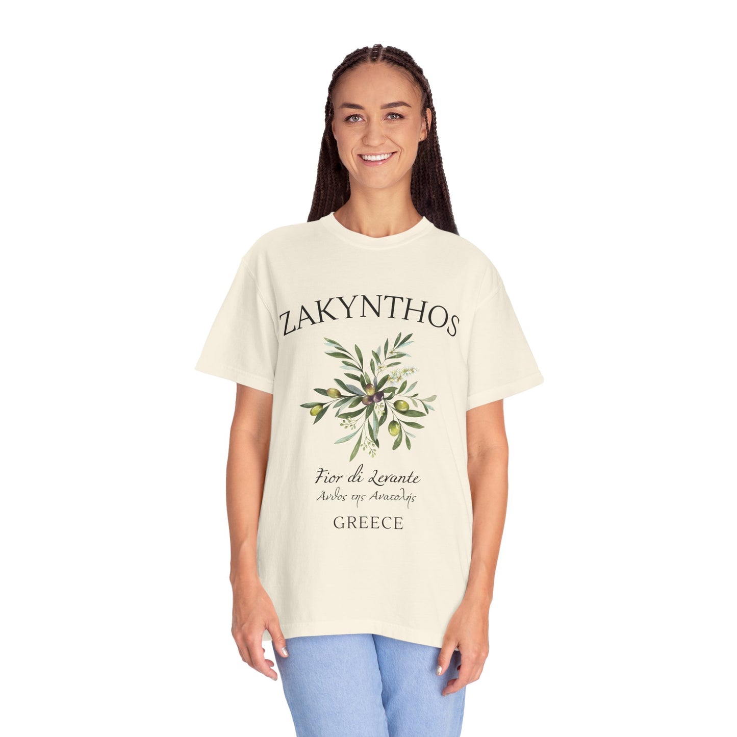 Zakynthos Floral Graphic T-Shirt - Greece Travel Tee