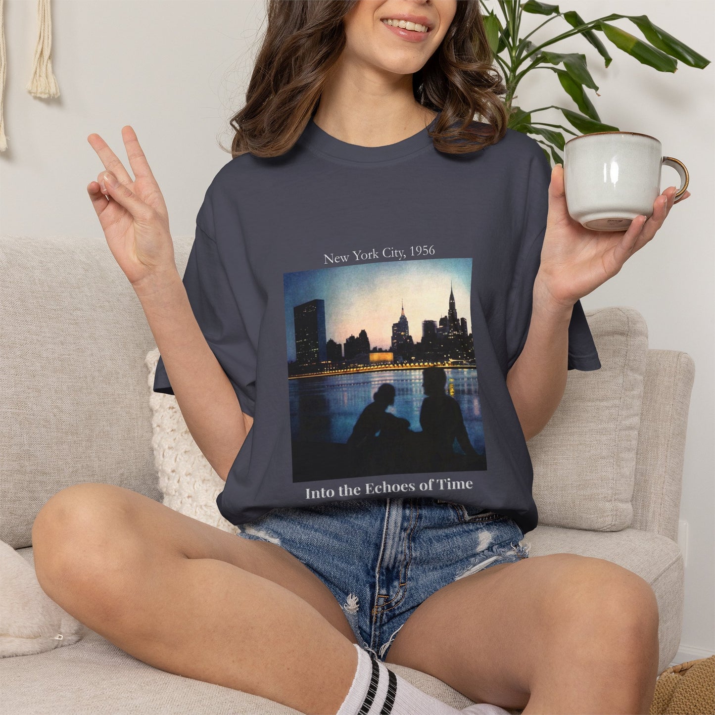 New York City Manhattan Photograph 1950s Graphic T-Shirt