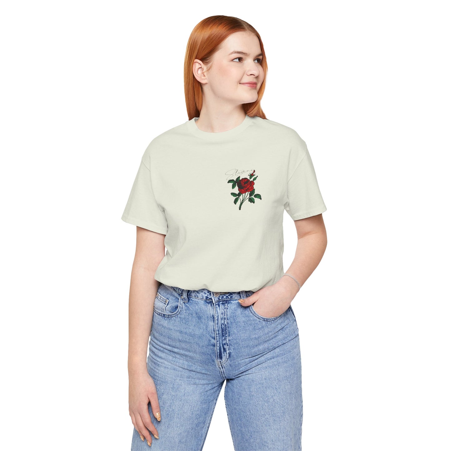 Elegant Rose Jersey Short Sleeve Tee