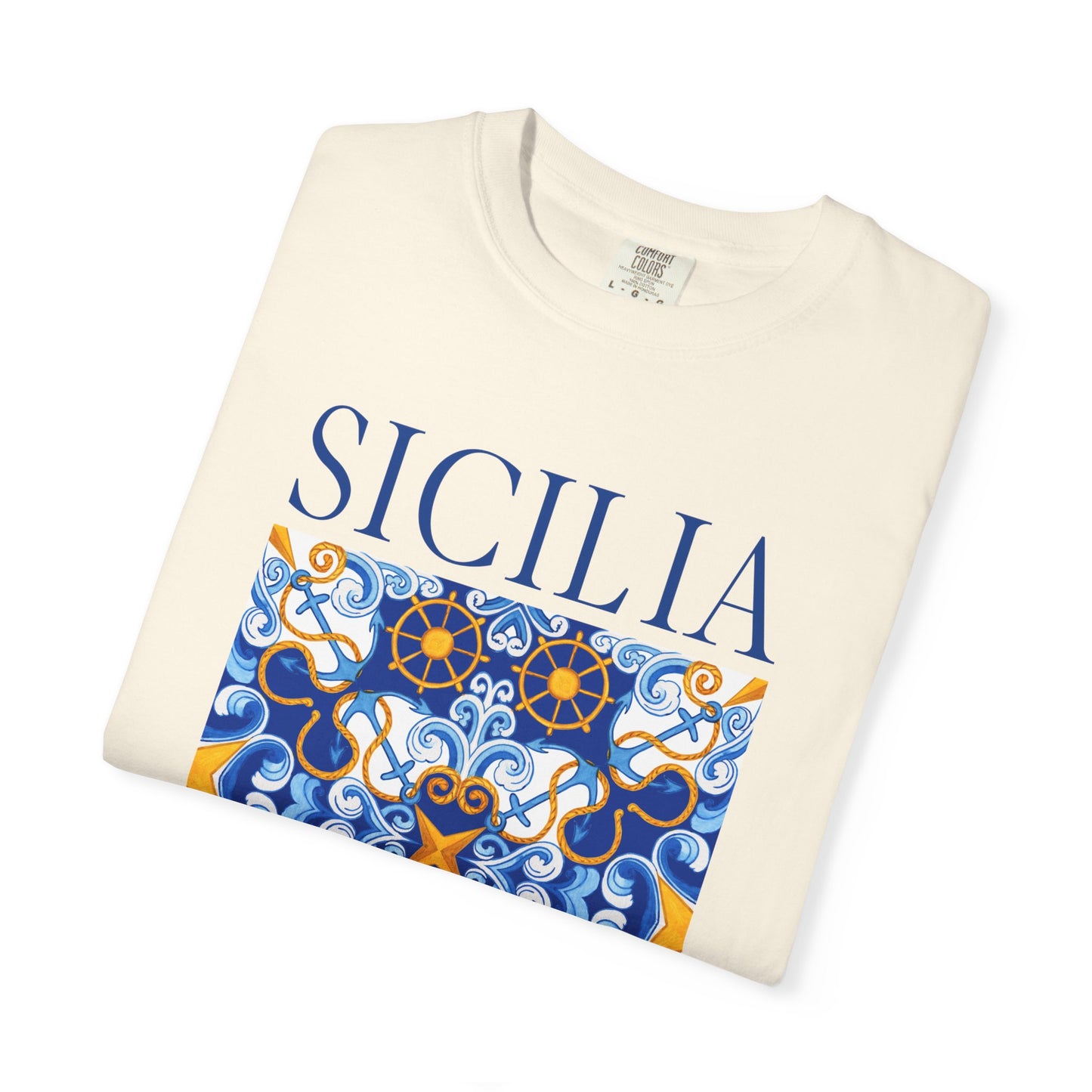 Sicily Italy Vintage Mosaic Graphic T-Shirt