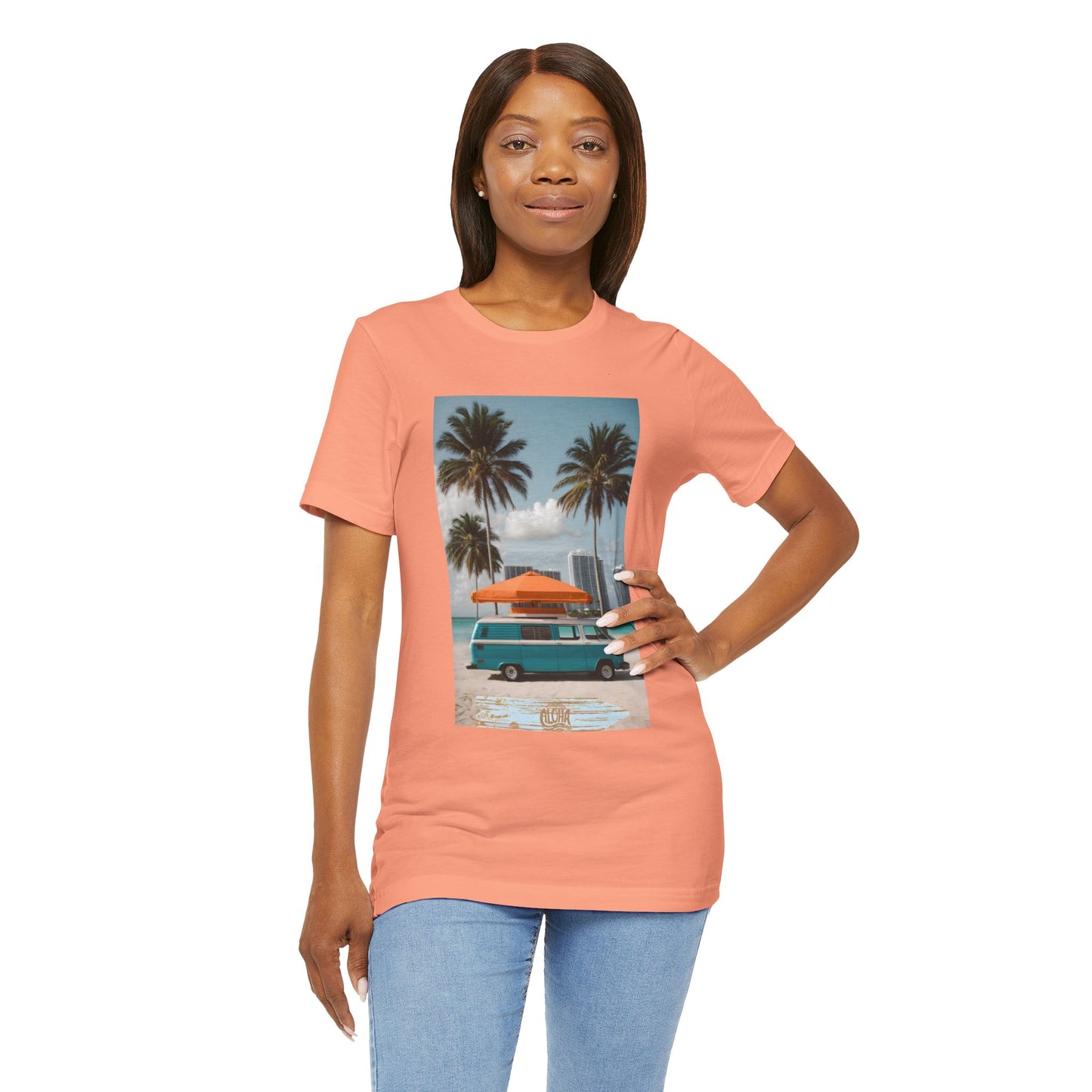 Vintage Van Miami Beach Jersey Short Sleeve Tee