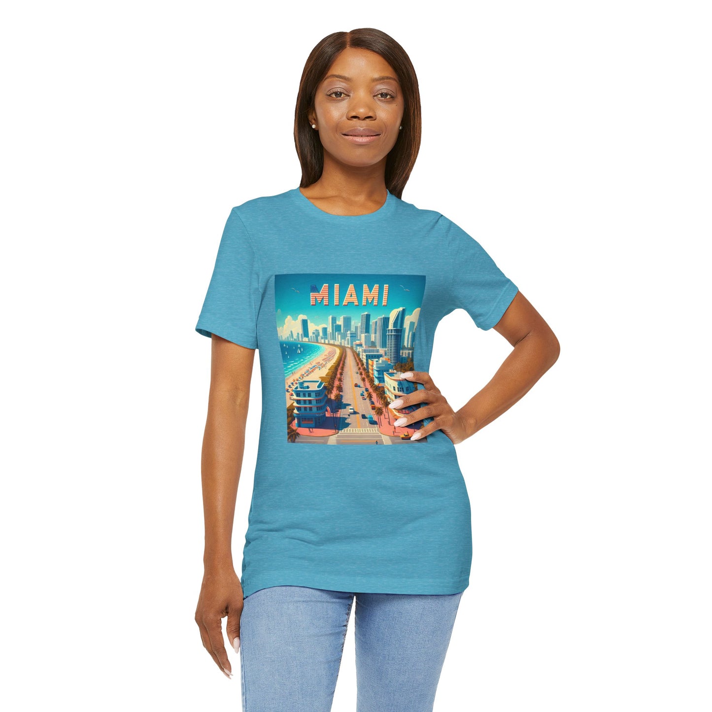 Miami Disney Pixar Style Jersey Short Sleeve Tee