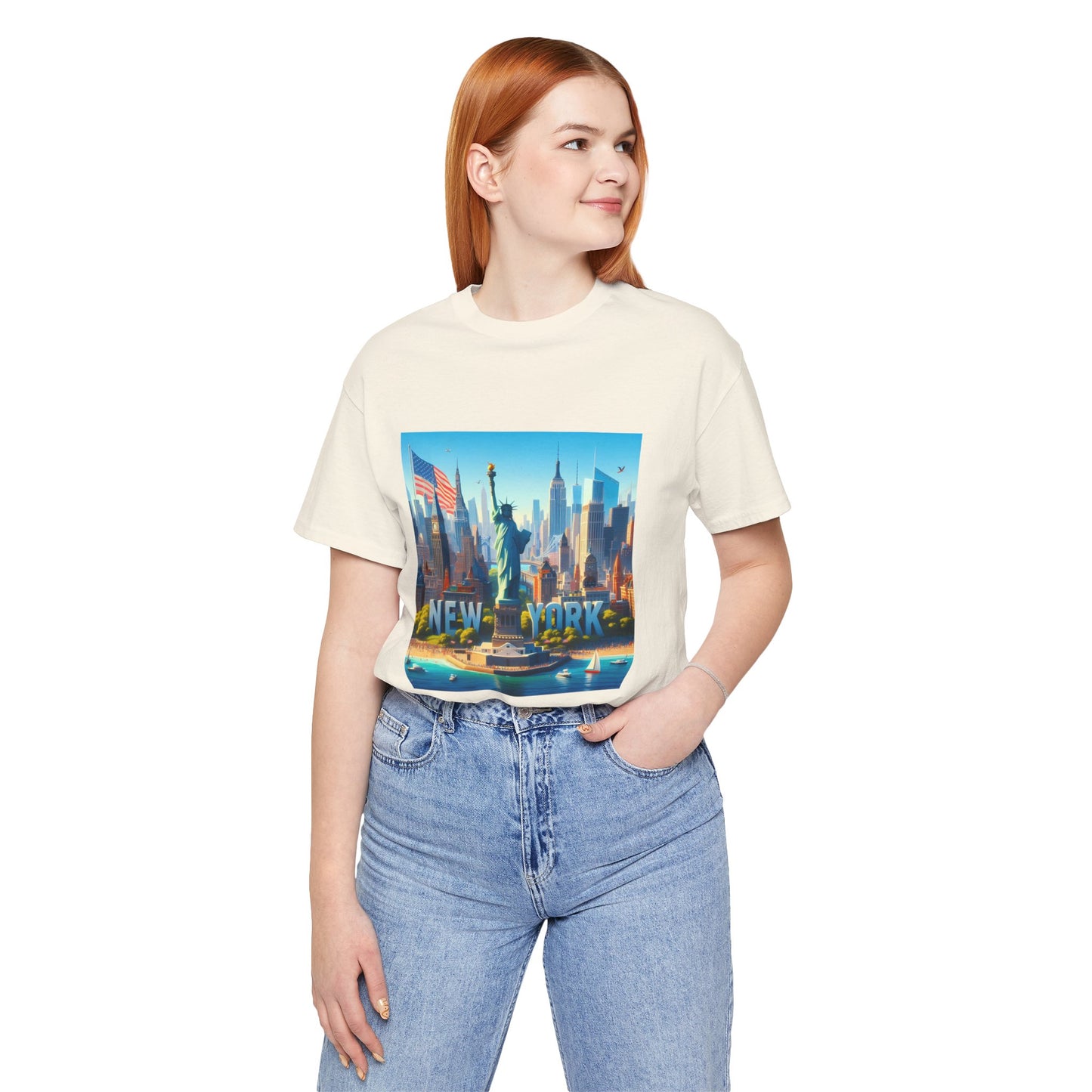 New York Disney Pixar Style Jersey Short Sleeve Tee