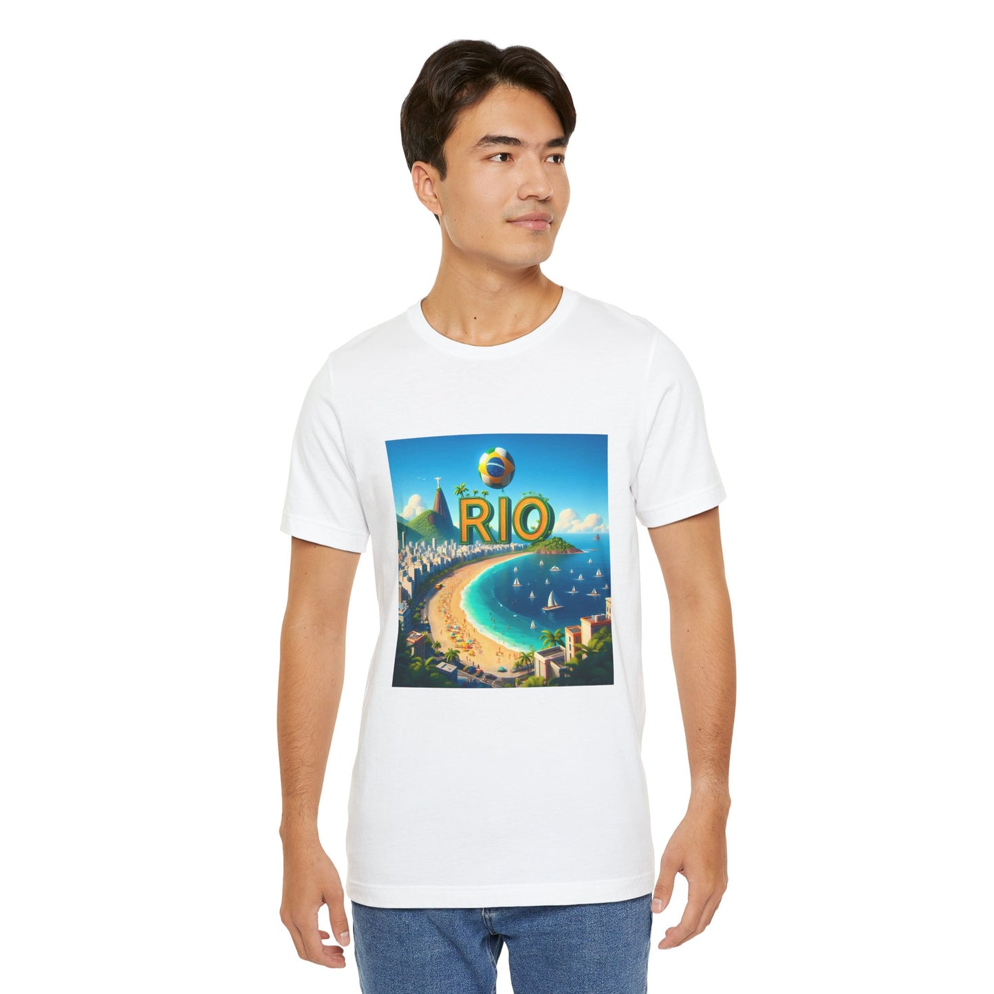 Copacabana Beach Disney Pixar Style Jersey Short Sleeve Tee