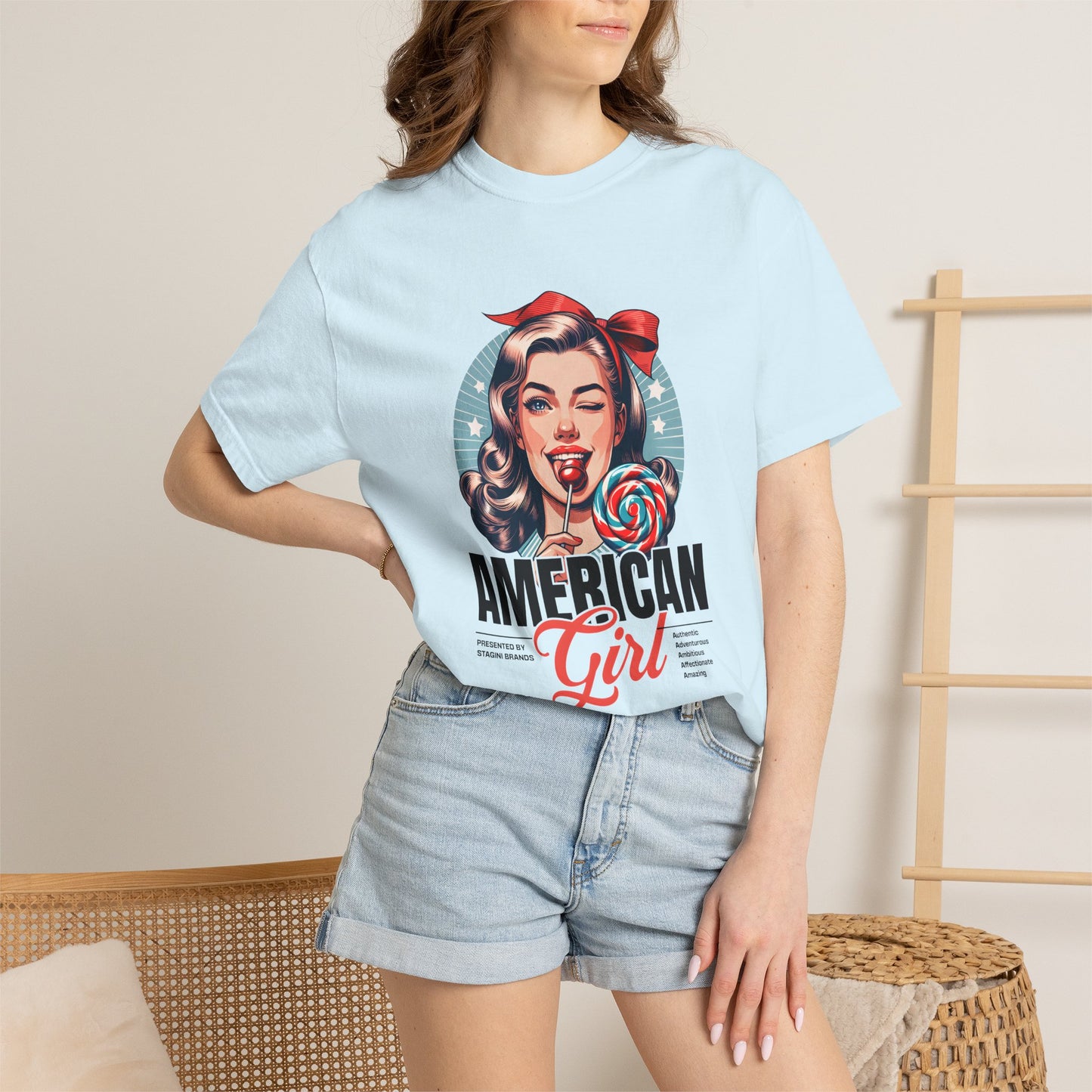American Girl 1950s Retro Graphic T-Shirt