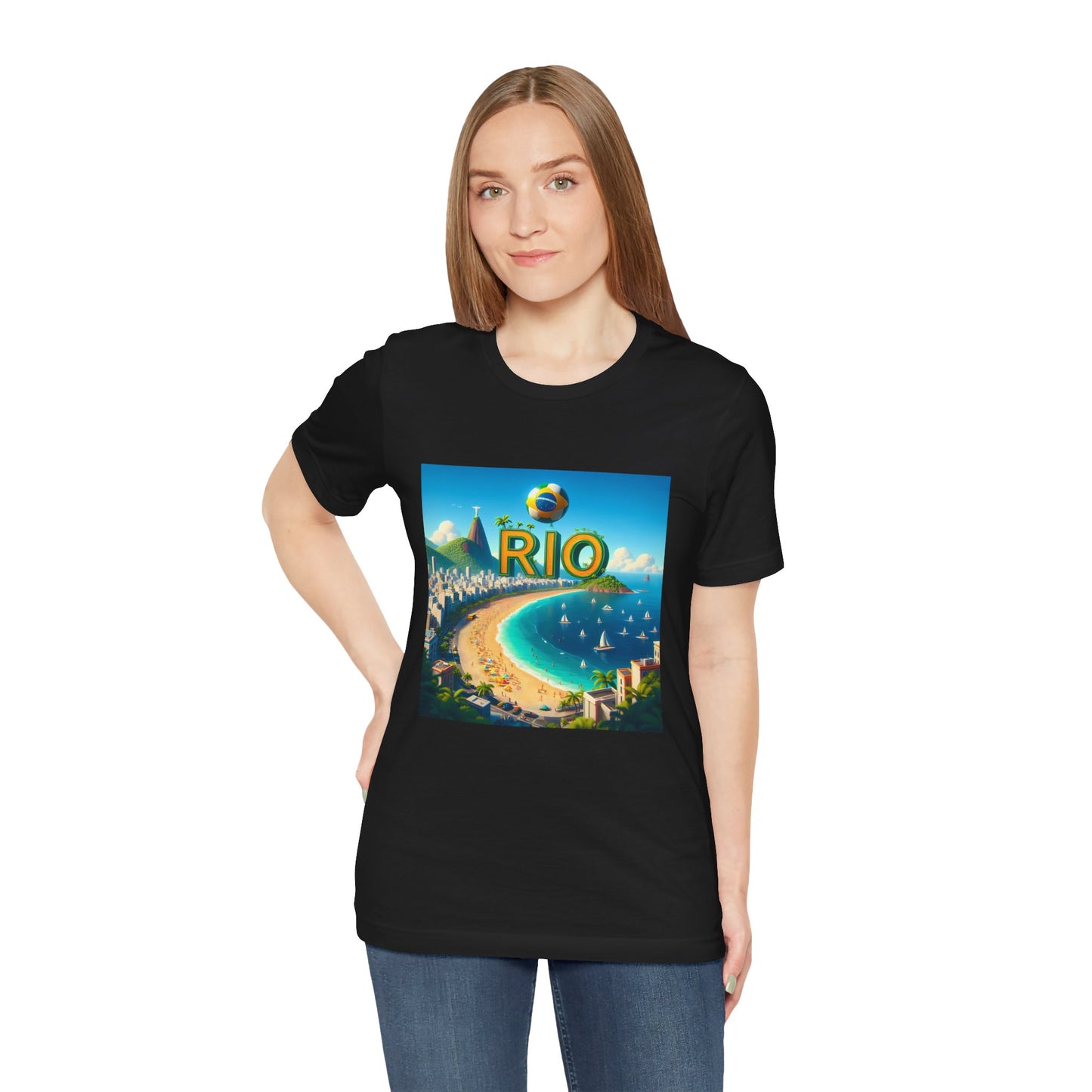 Rio Copacabana Beach Disney Pixar Style Jersey Short Sleeve Tee