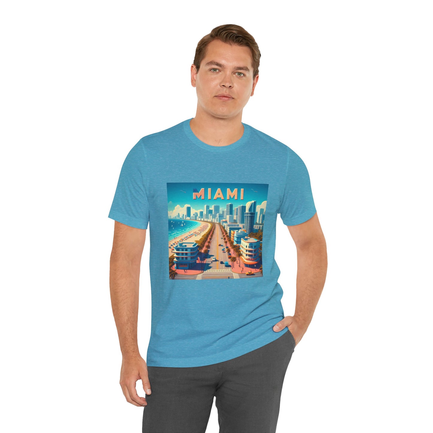 Miami Disney Pixar Style Jersey Short Sleeve Tee