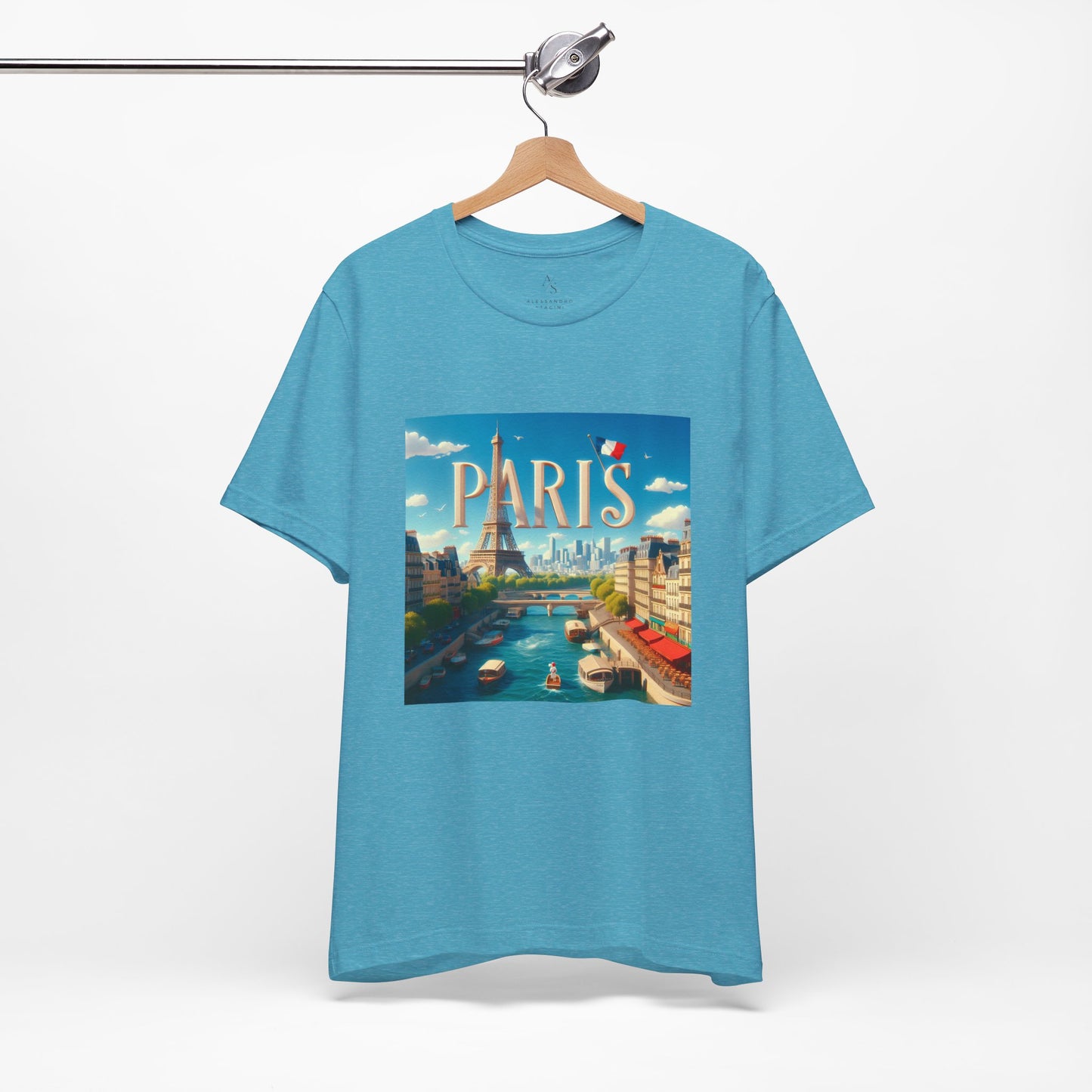 Paris Disney Pixar Style Jersey Short Sleeve Tee